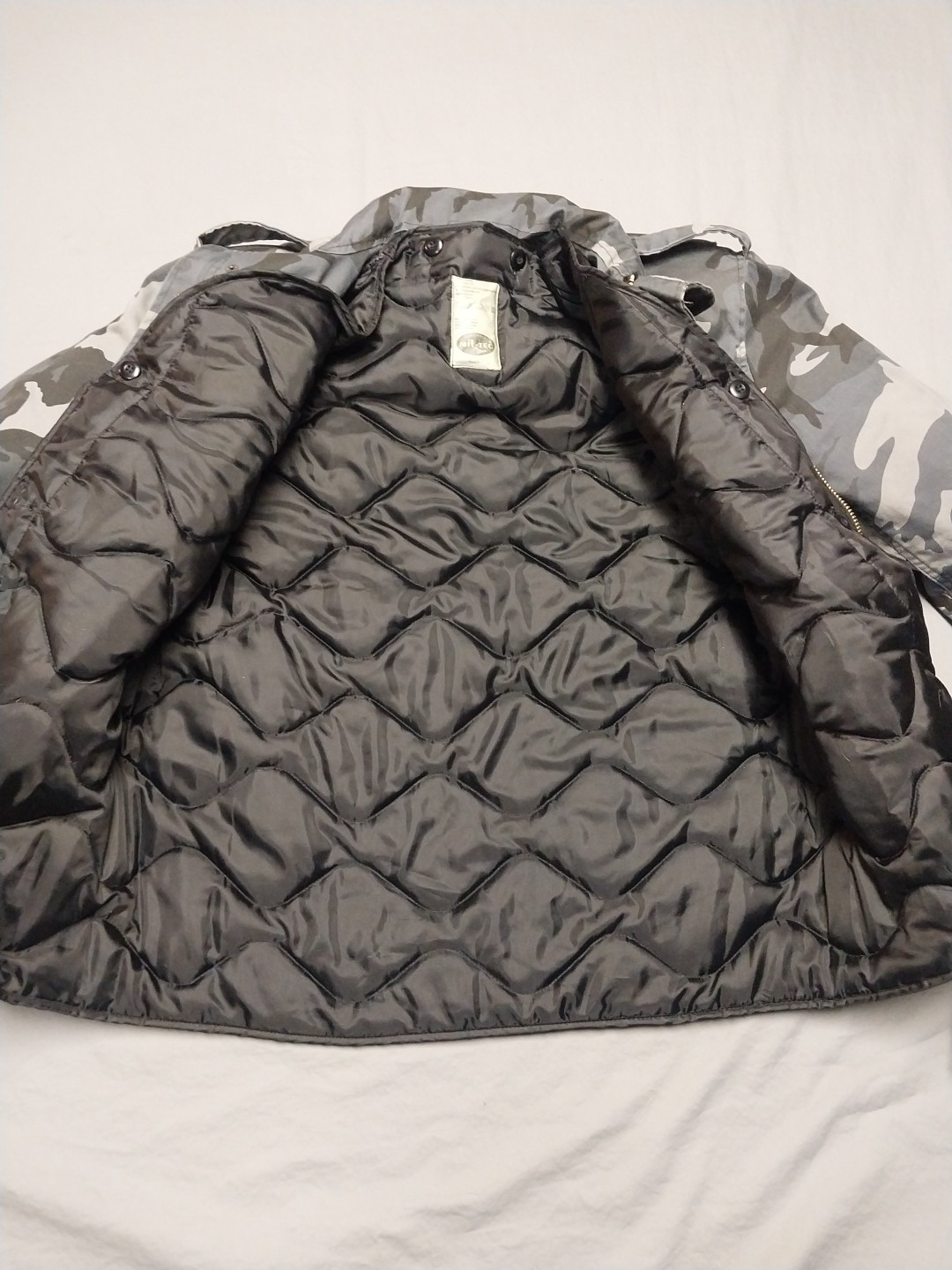 Military Jacket Mens Large Camo M65 Cold Weather Lined