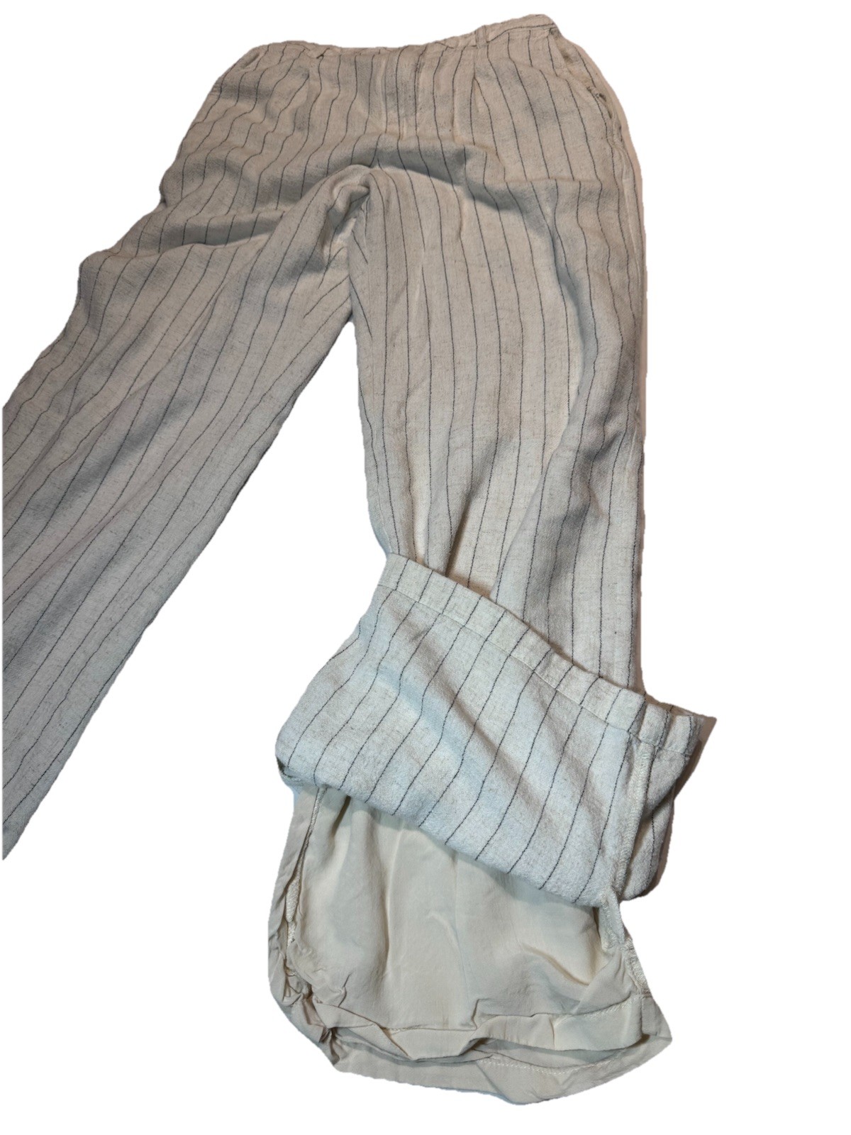 Z Supply Cortez Linen Blend Set XS Pinstripe Wide Leg Pants & Top Coastal Resort