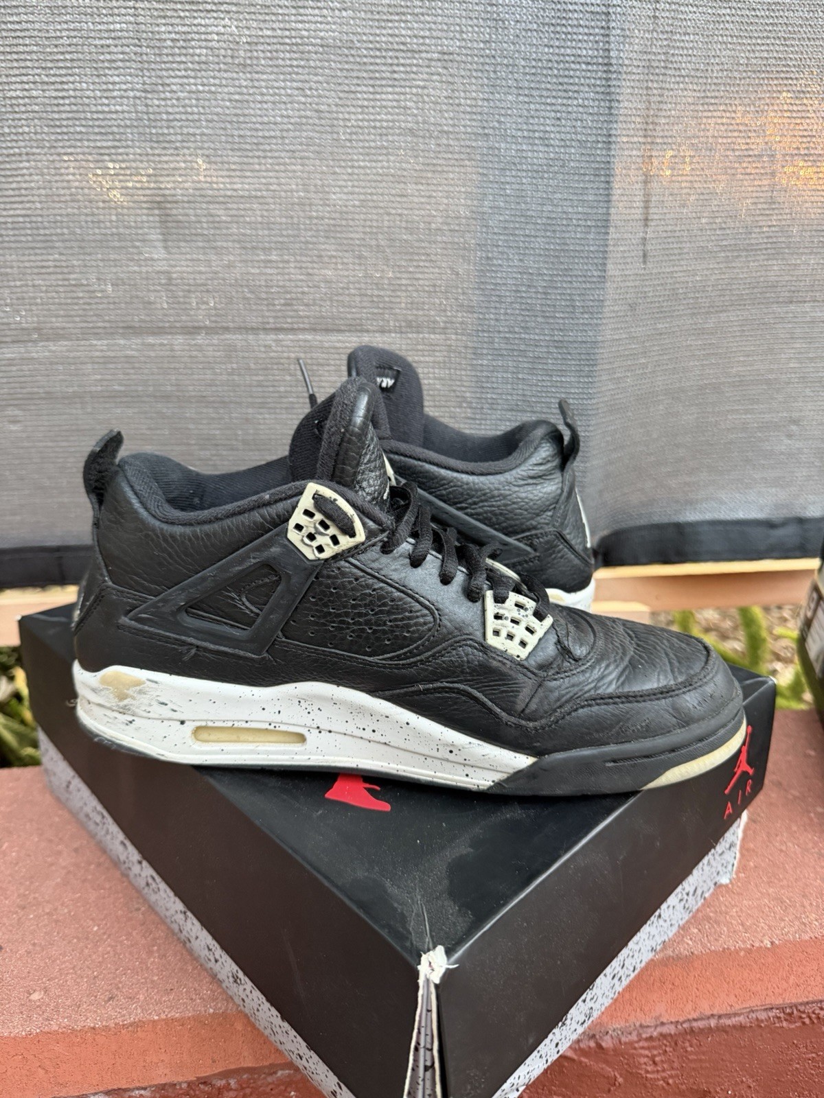 Jordan Air Jordan 4 Men’s Oreo 2015 Basketball Sneakers Black/Gray