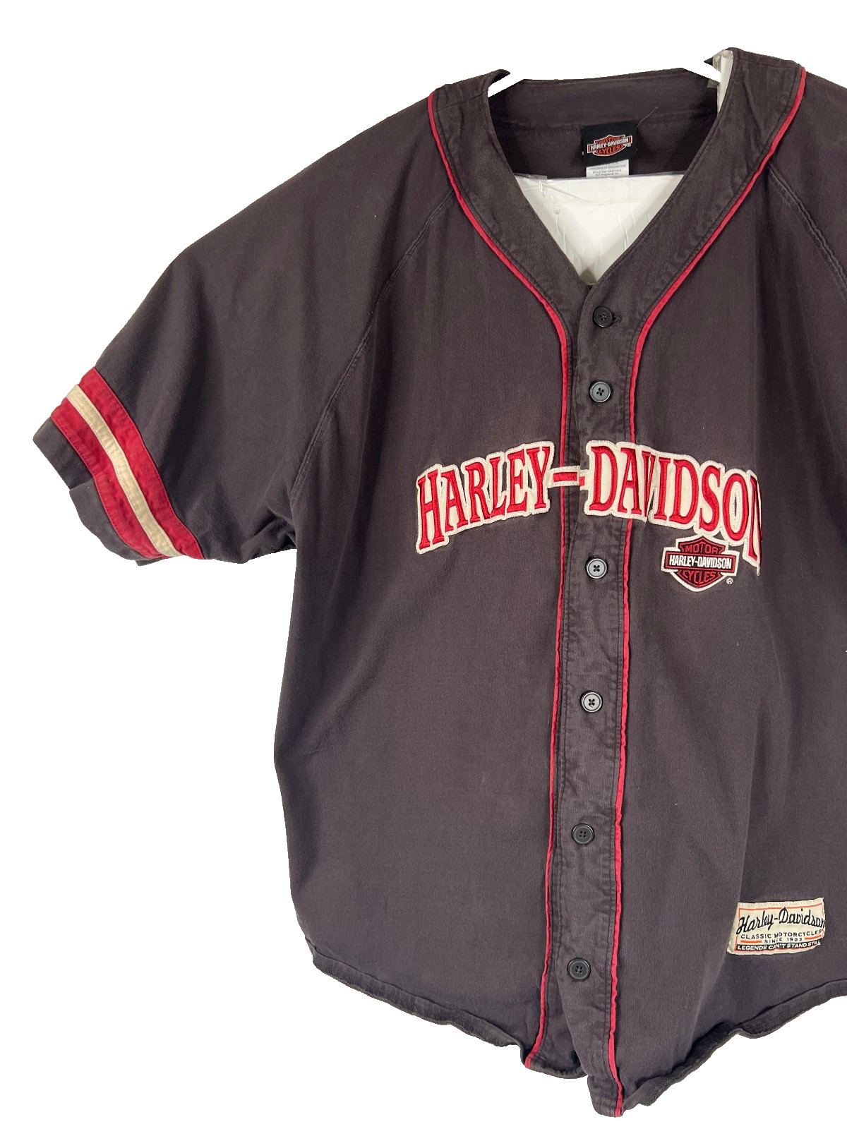 Vintage Harley Davidson Baseball Jersey Style Shirt Men’s Size XL Carson City NV
