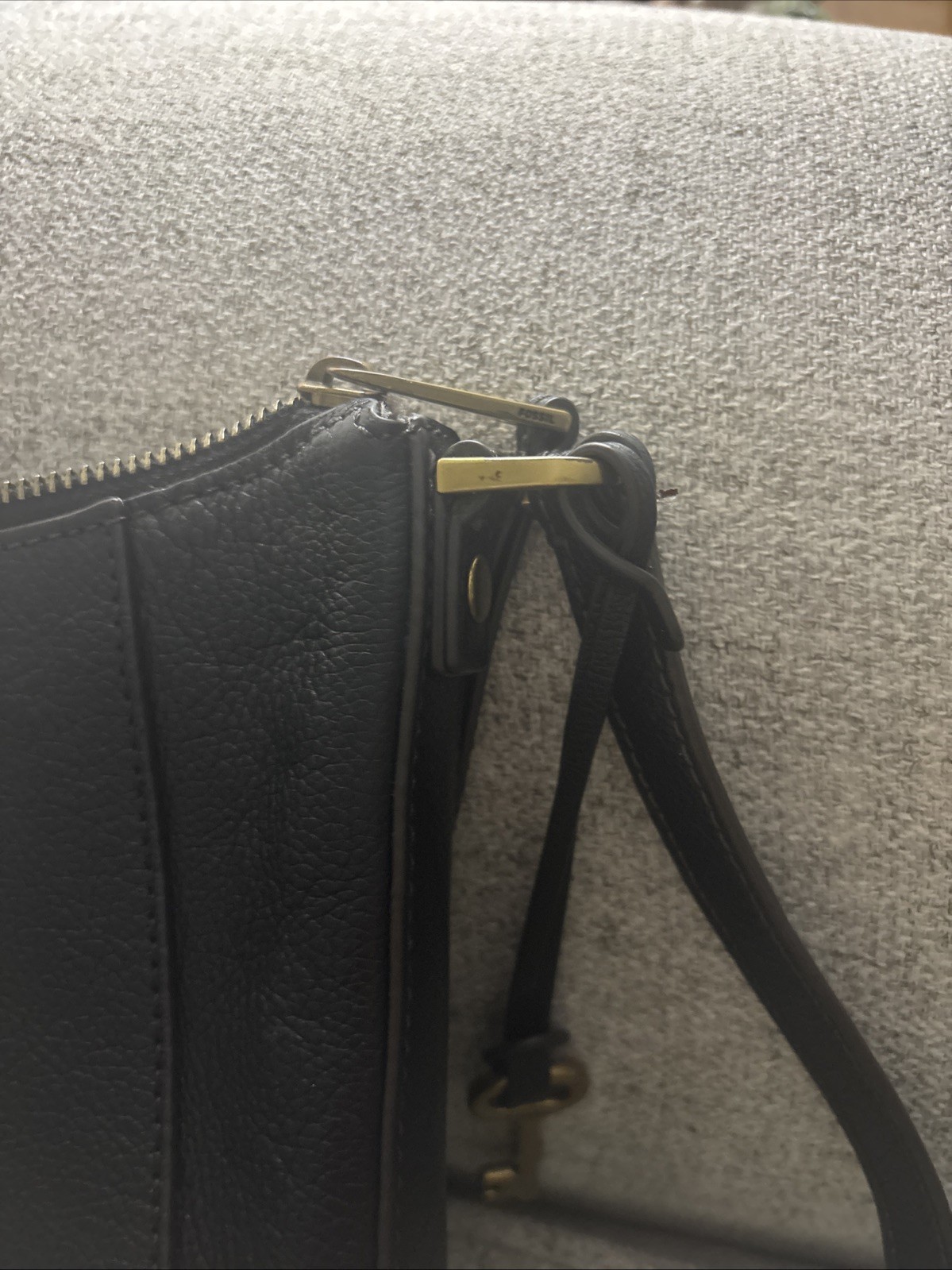 Fossil Talia Crossbody Shoulder Bag Black Leather SHB27930
