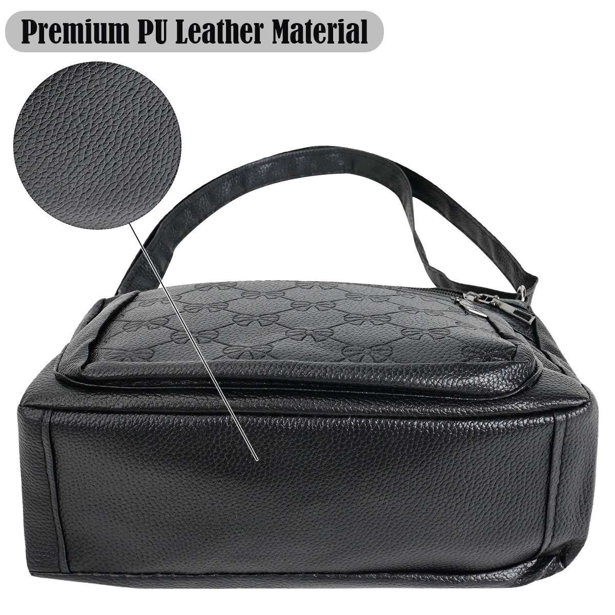 Women Vintage Crossbody Shoulder Bag Soft PU Leather Lightweight Handbag Purse