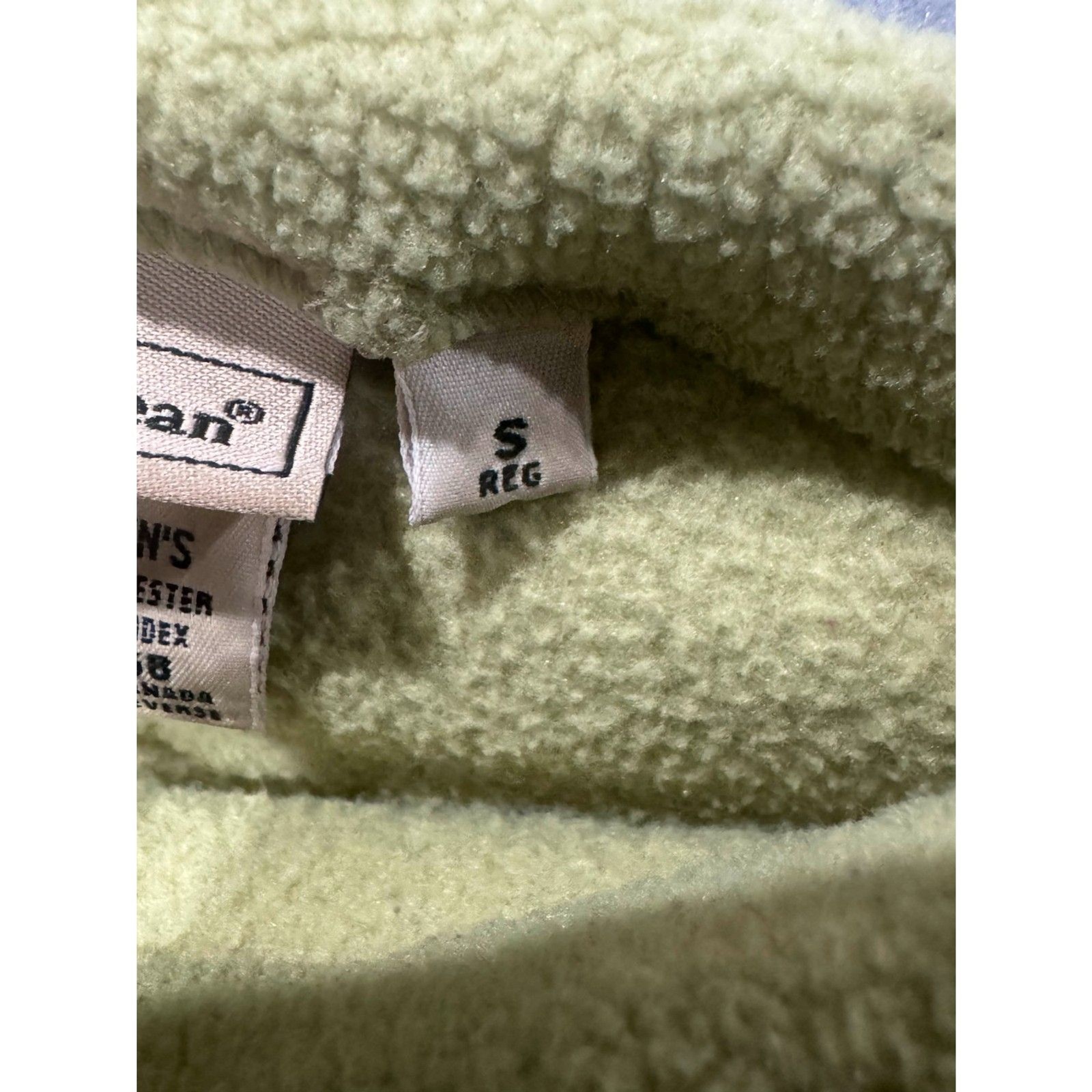 L.L.Bean Chartreuse Green Fleece Mock Neck Pullover a Cozy Classic! Size S