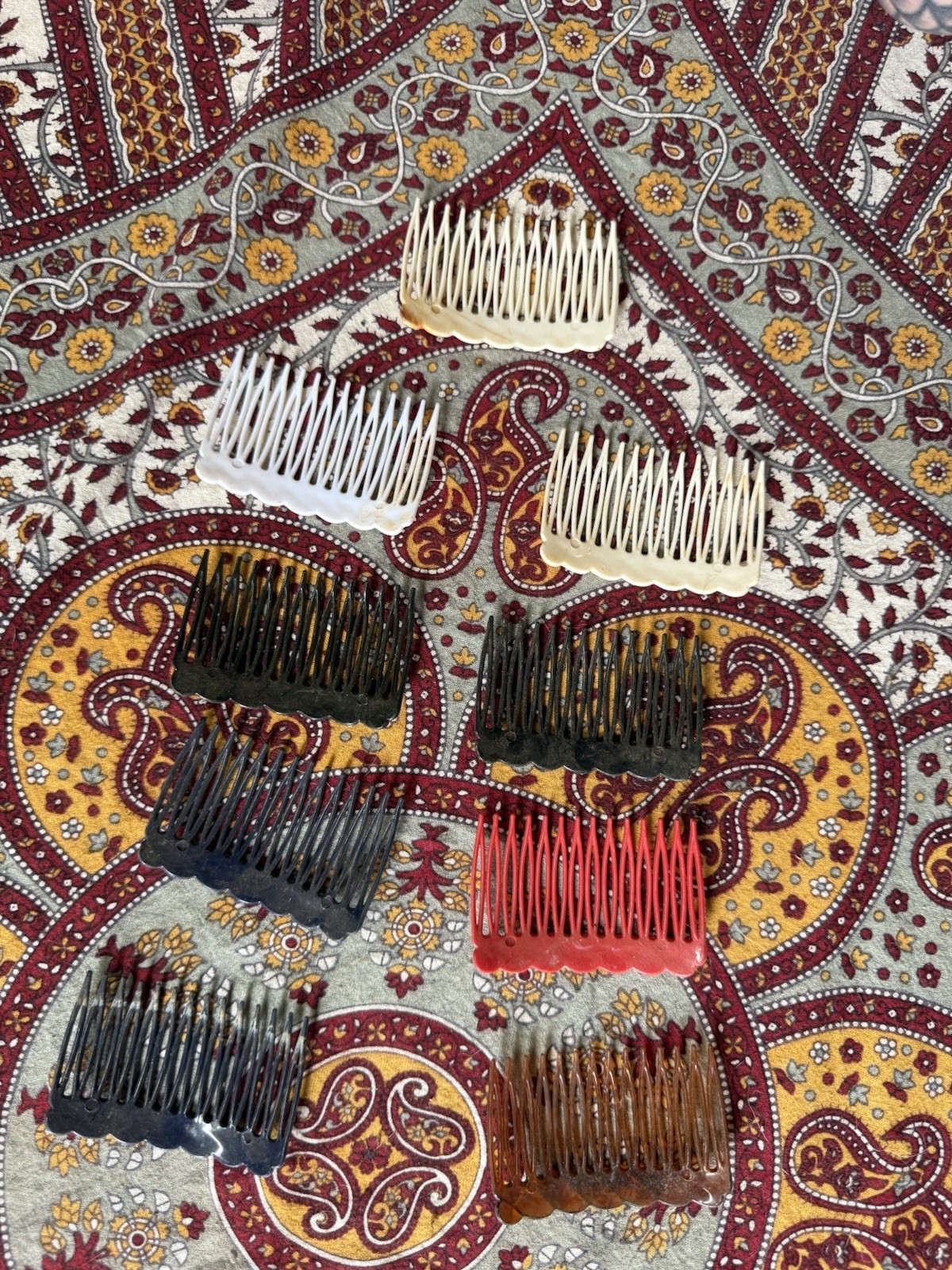 Hair Comp Hair Side Combs Multicolor Glossy Solid Classic Women /1pcs