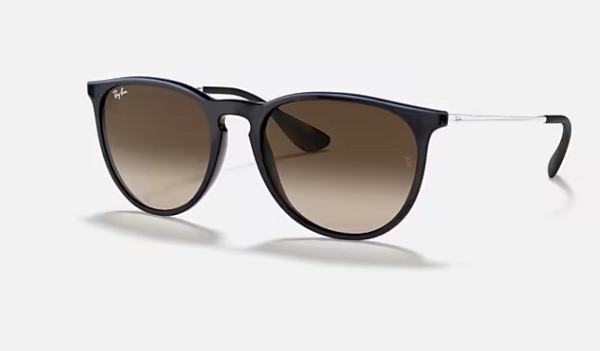 RAY-BAN ERIKA SUNGLASSES BLUE BROWN MIRROR FRAME DARK BROWN RB4171 631513 54-18