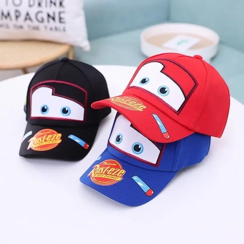 Lightning McQueen spring, autumn and summer children’s hat cartoon Cars peaked