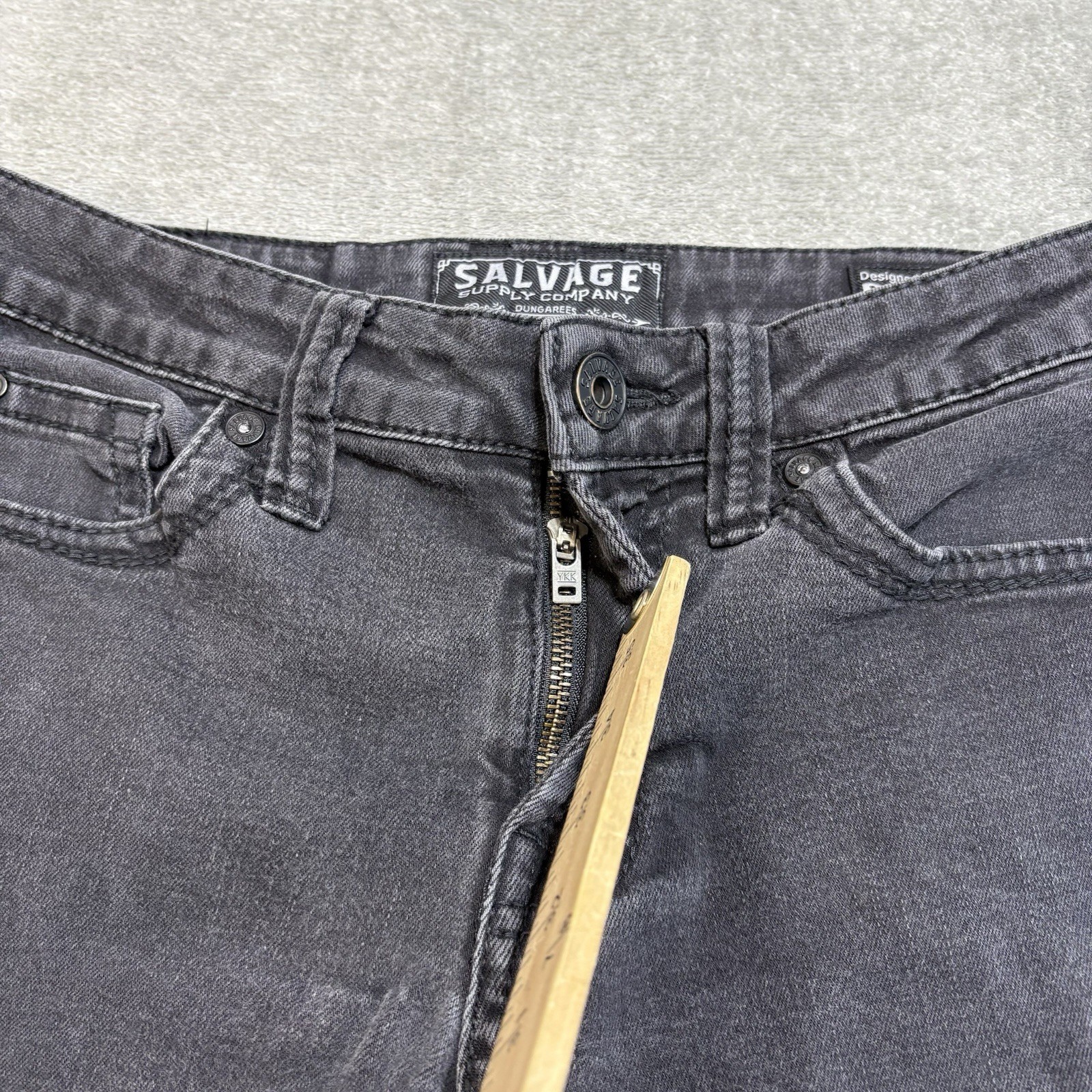 Buckle Salvage Supply Co Mayhem Straight Jeans Fits 30×28 Regular Fit Black