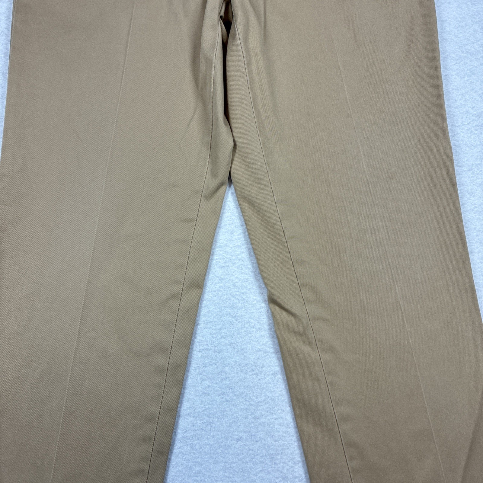 Brooks Brothers Clark Advantage Flat Front Tan Cotton Chino Pants 35X34 Preppy