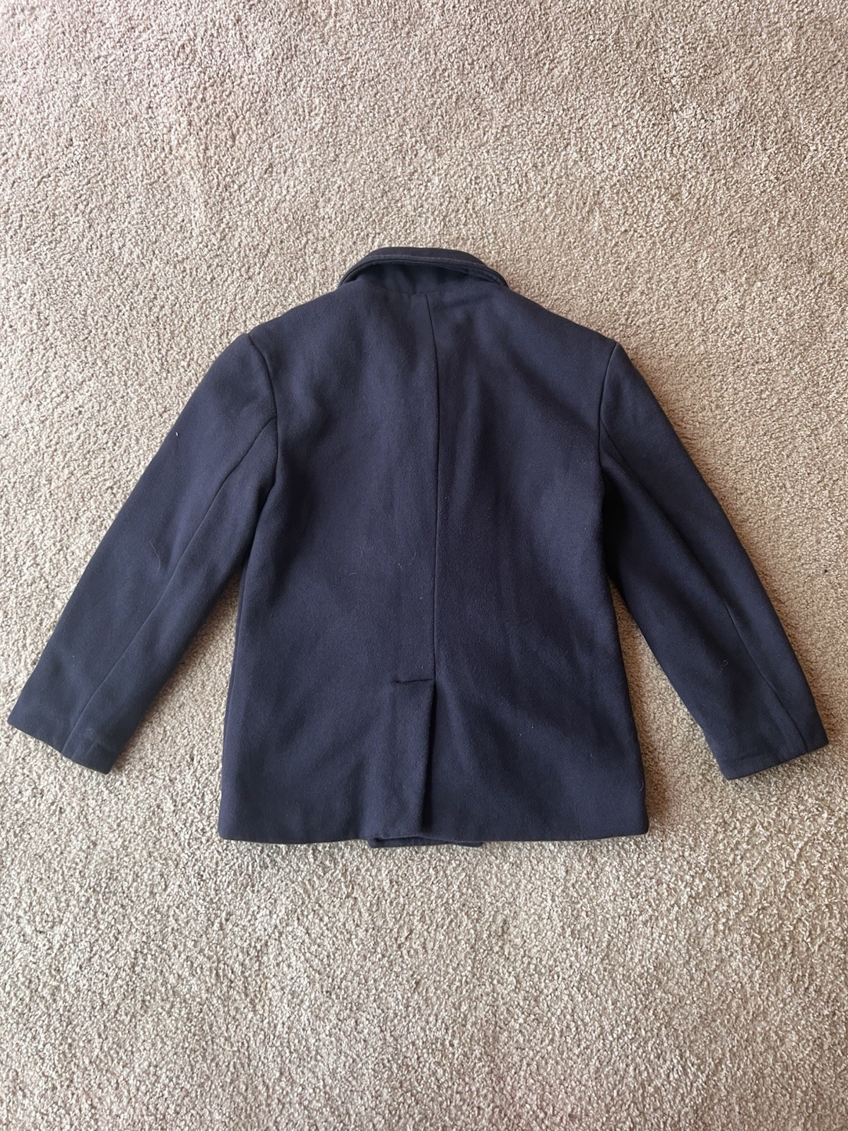 City College USA Blue Wool Blend Pea Coat Jacket 4T Preppy