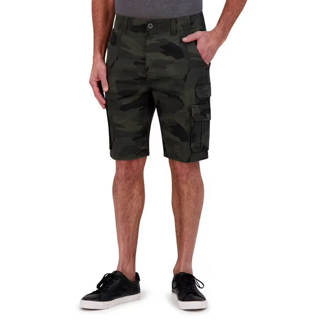 Iron Co Men’s Stretch Multi Pocket Cargo Short Size 38 Jungle Camo