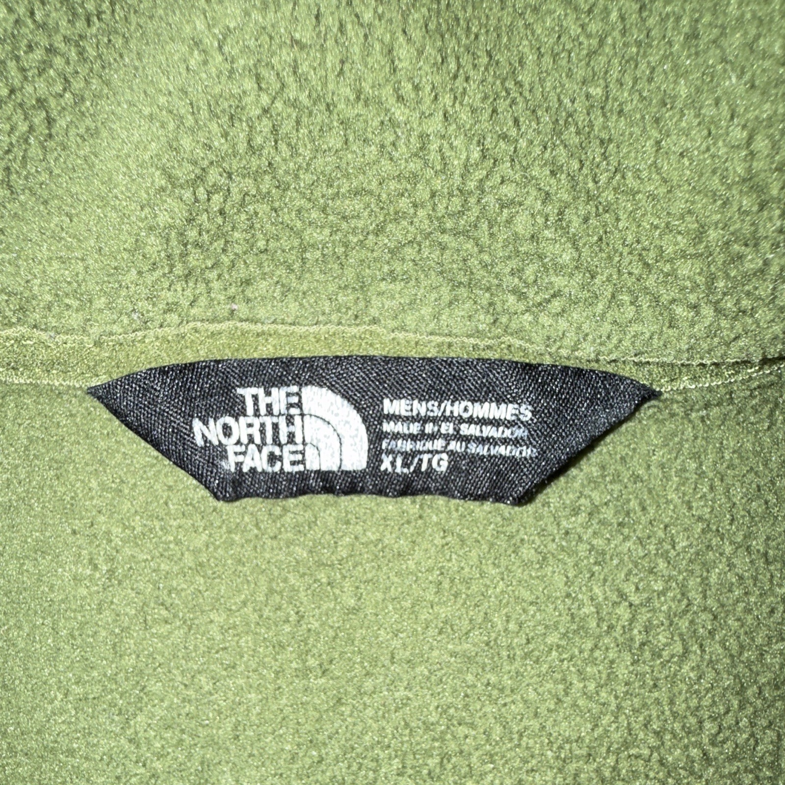 The North Face Men’s Full Zip Fleece Jacket Green/Gray XL Pockets Logo
