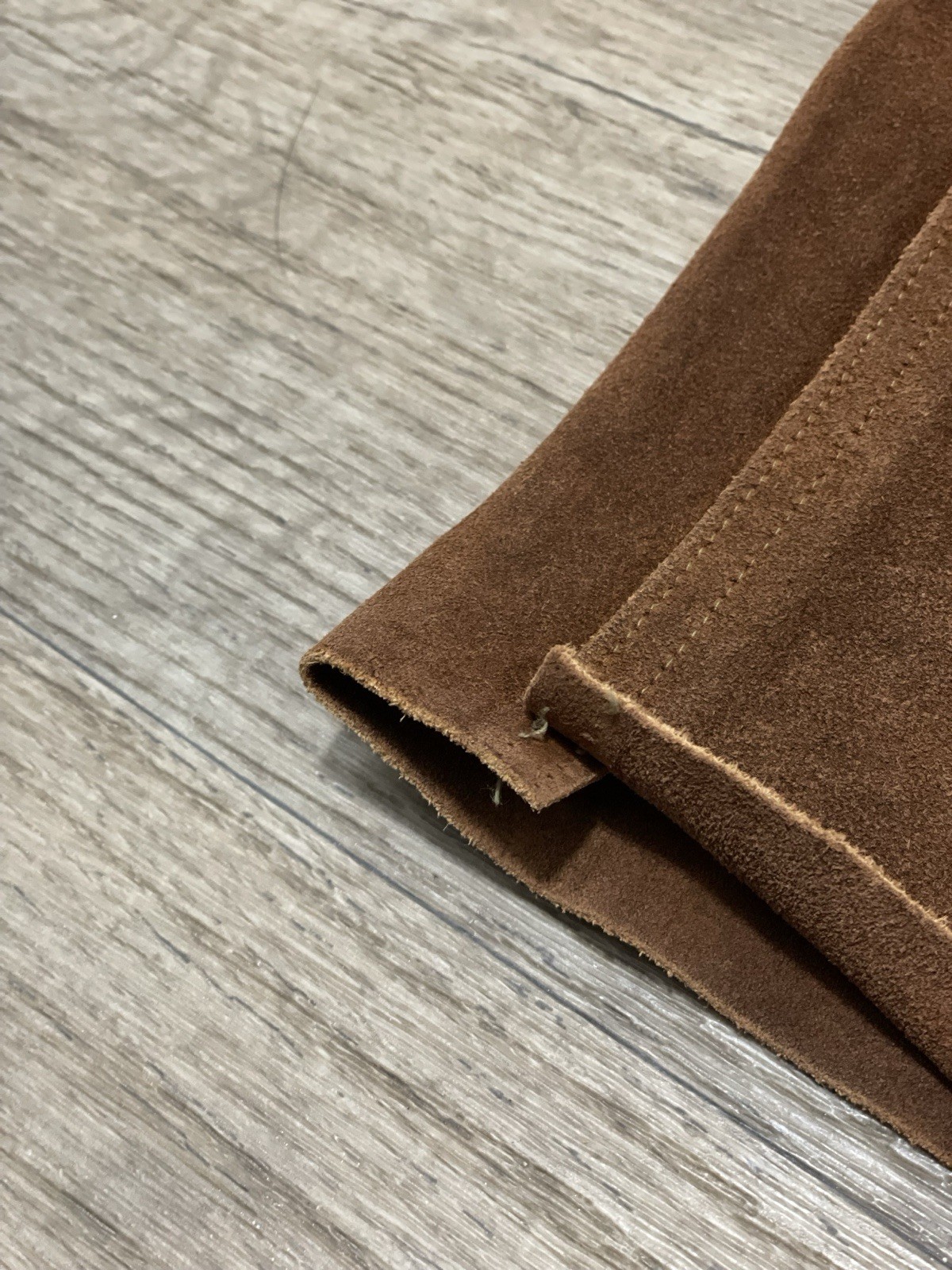 Vintage 1960s 1970s Brown Leather Pants Snap Fly 26” Waist Western Suede Native