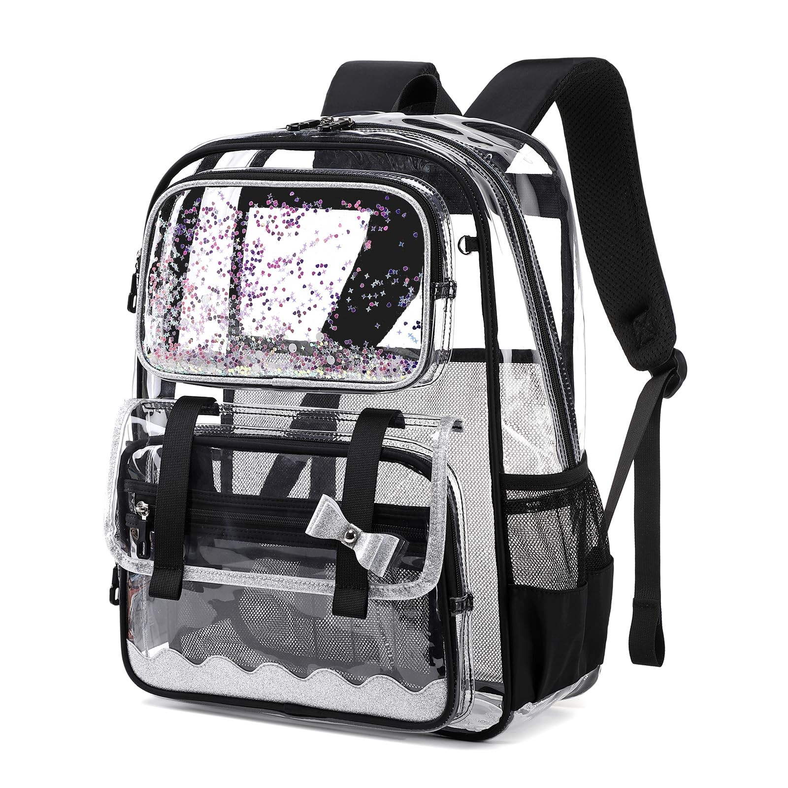 QIXIHU Clear 17.7″ x 5.3″ x 11.8″ (45 x 13.5 x 30 cm), 17.5L, Shiny Black