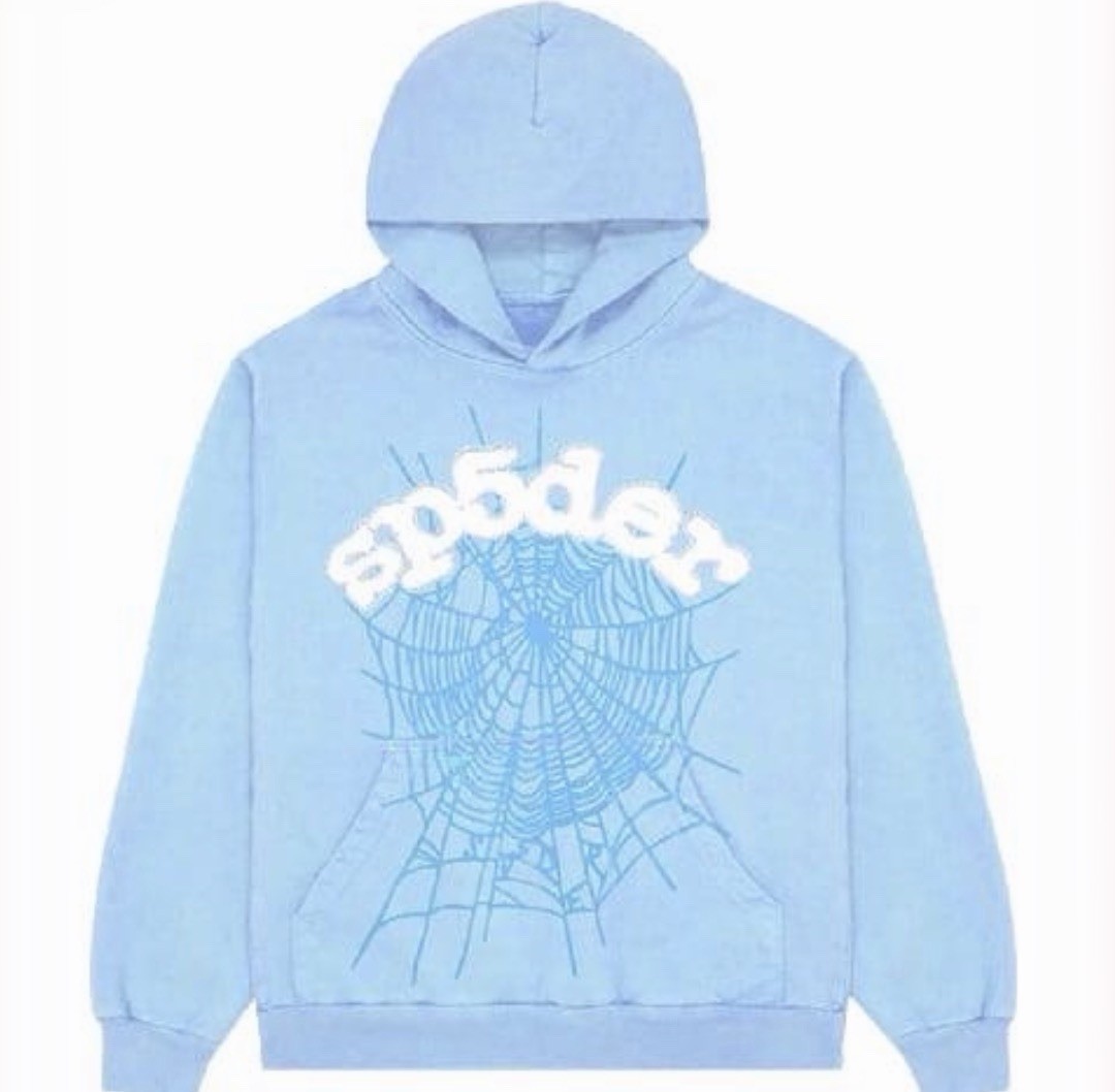 sp5der Men’s Pullover Hoodie M Multicolor Spider Web Graphic Cotton Blend