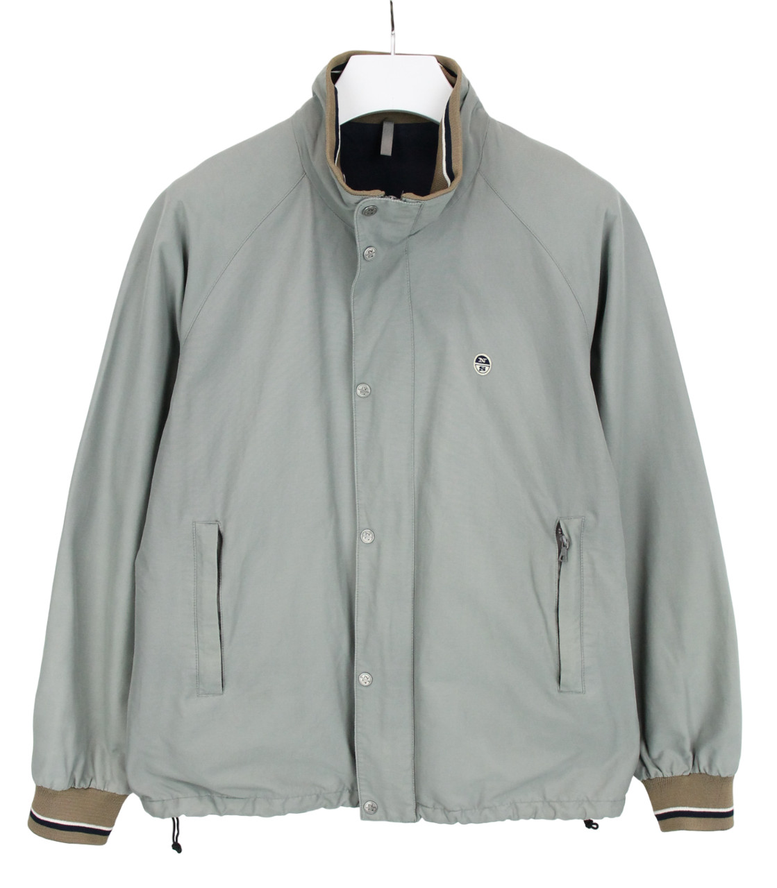 North Sails Jacket Mens XL Zip Up Lace Up Lined High Neck