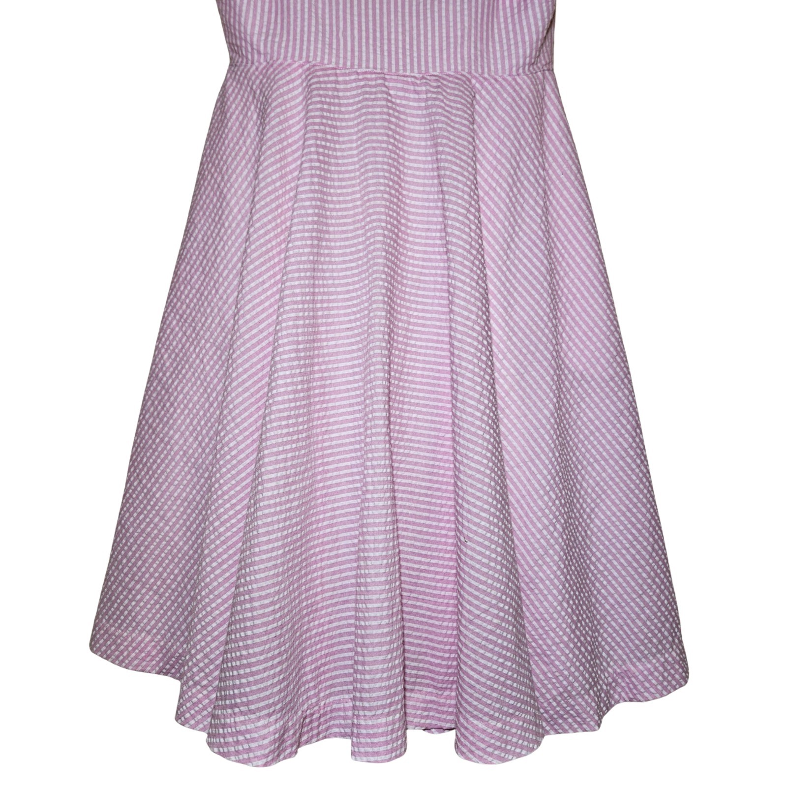 Retro 50s Style Rockabilly Pinup Sholder Tie Dress Boutique Stripe Handmade Nwt.