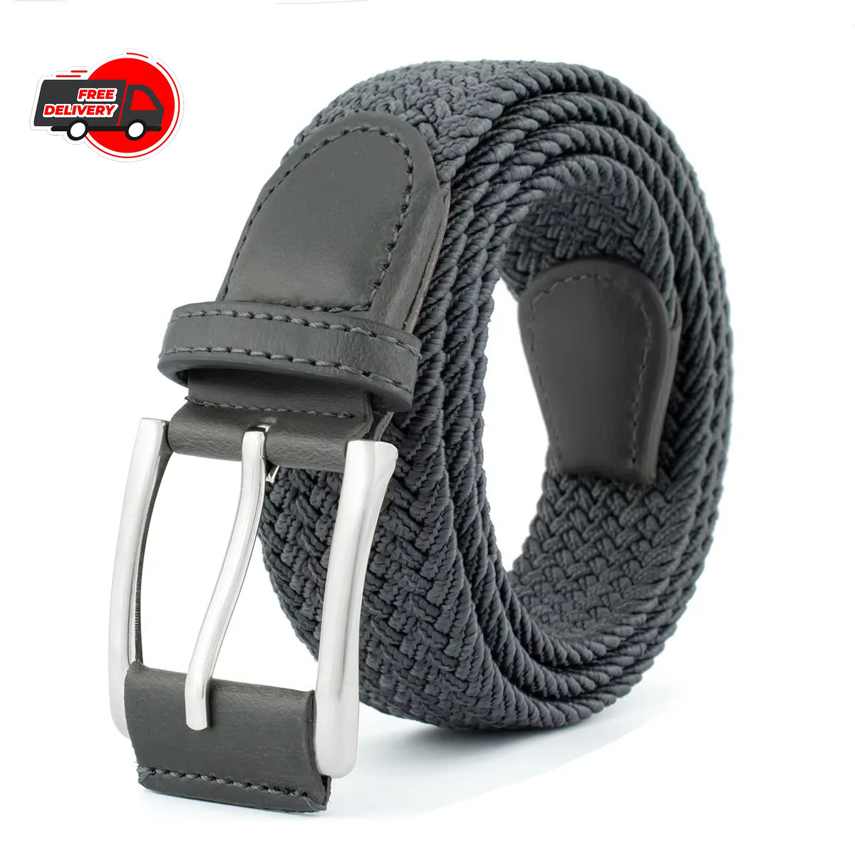 Elastic Fabric Braided Belt,Enduring Stretch Woven Belt for Unisex Men/Women