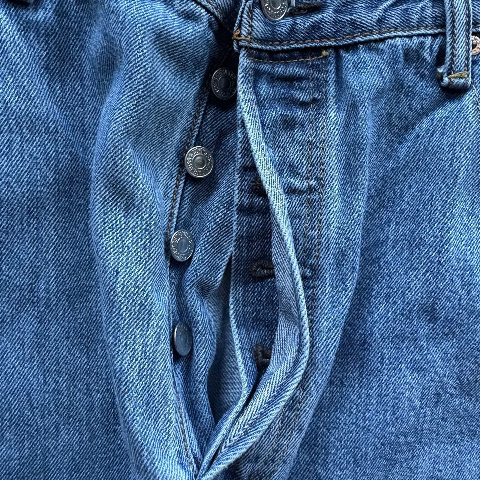 Samaria Leah Upcycled Levi’s 501 Button-Fly Straight Leg Jeans