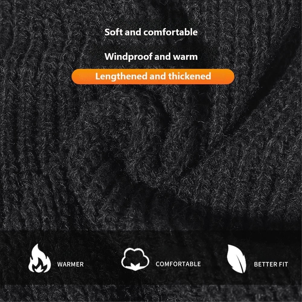 Winter Ski Mask 3 Hole Knitted Skull Balaclava Beanie Hat Men Outdoor Sports Cap