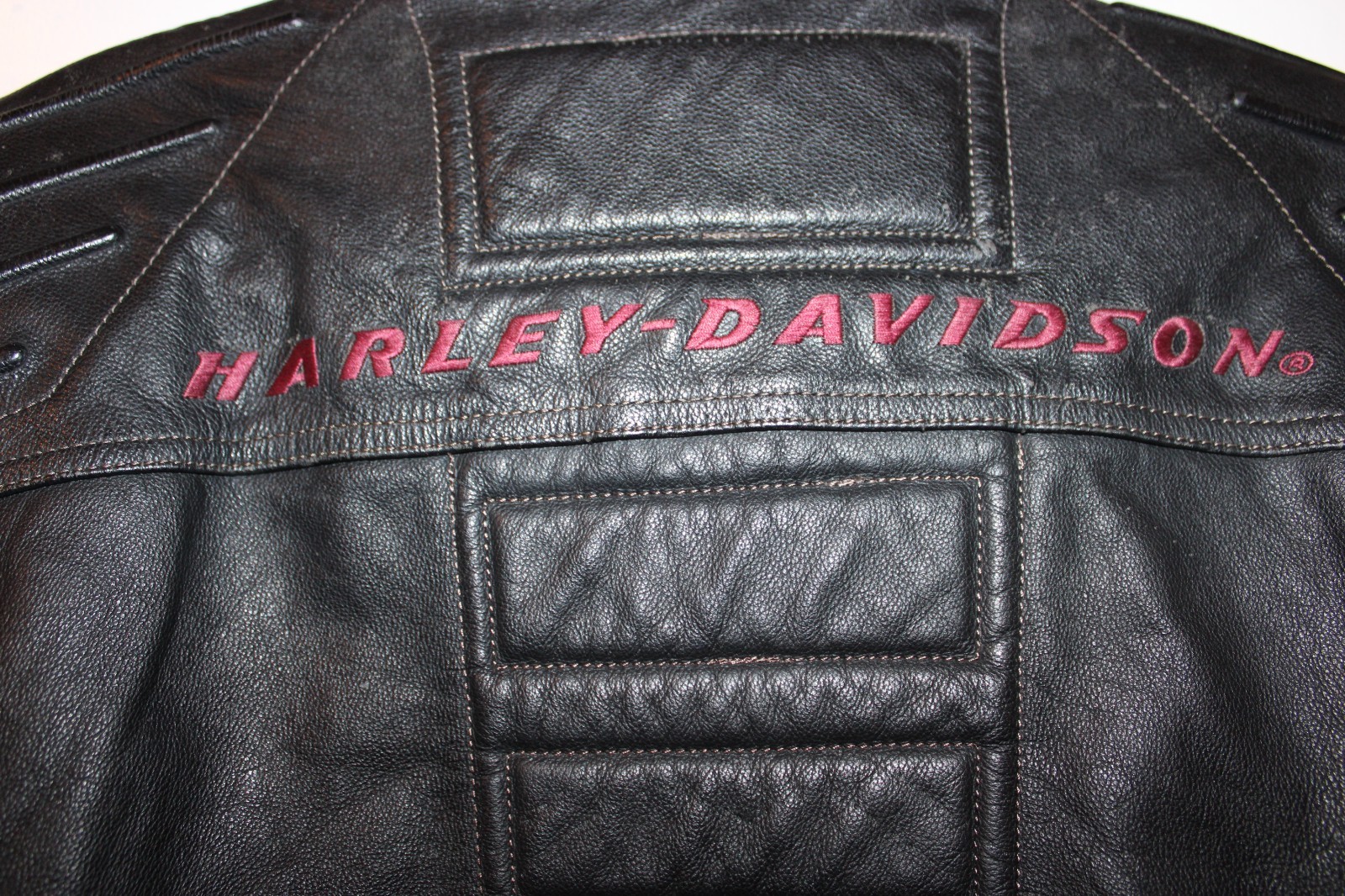 Harley Davidson Vented Leather Riding Jacket Men’s Large Classic Cruiser Heavy