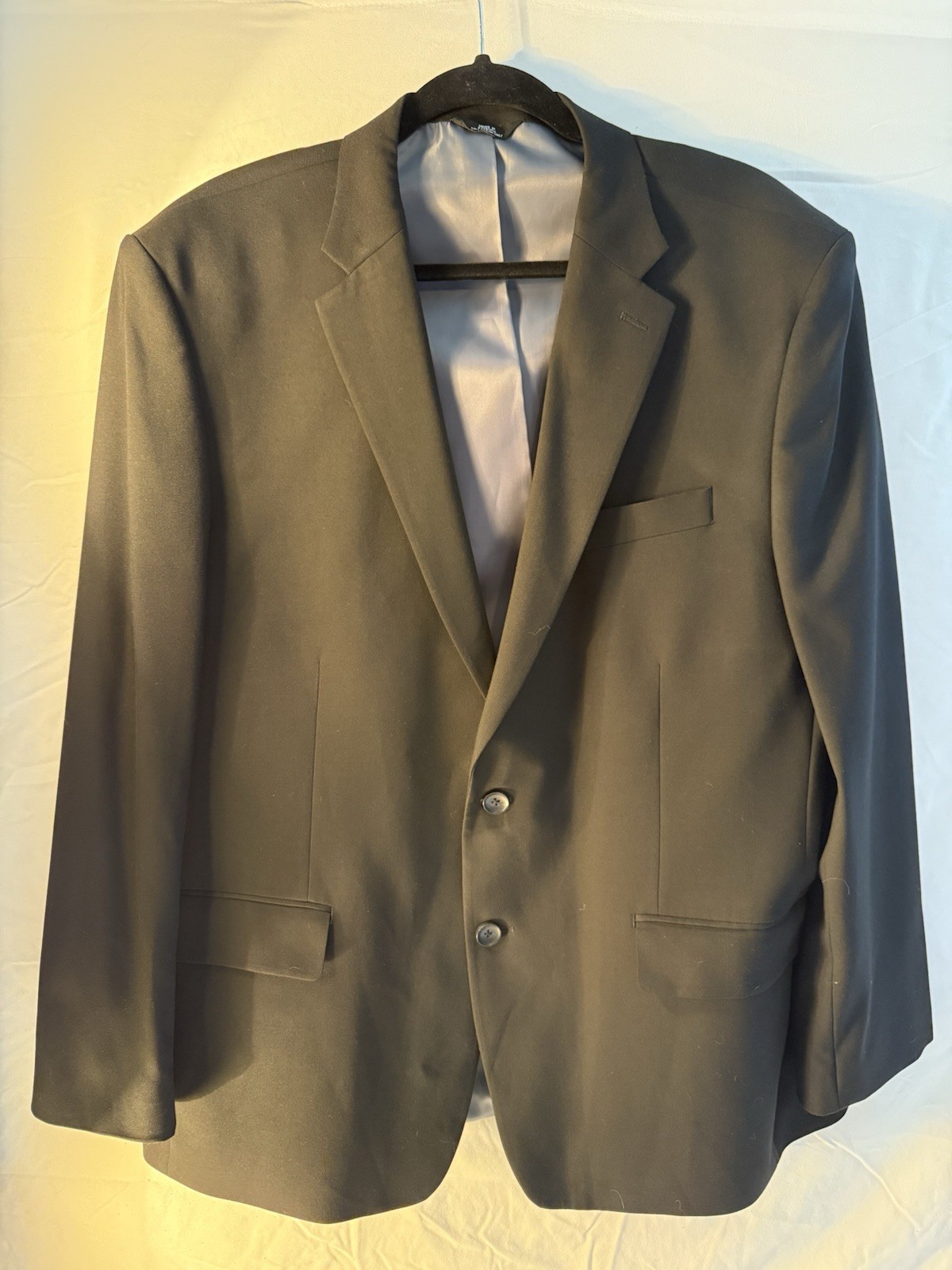 J.M. Haggar Black Suit Jacket size 46R, WPL386