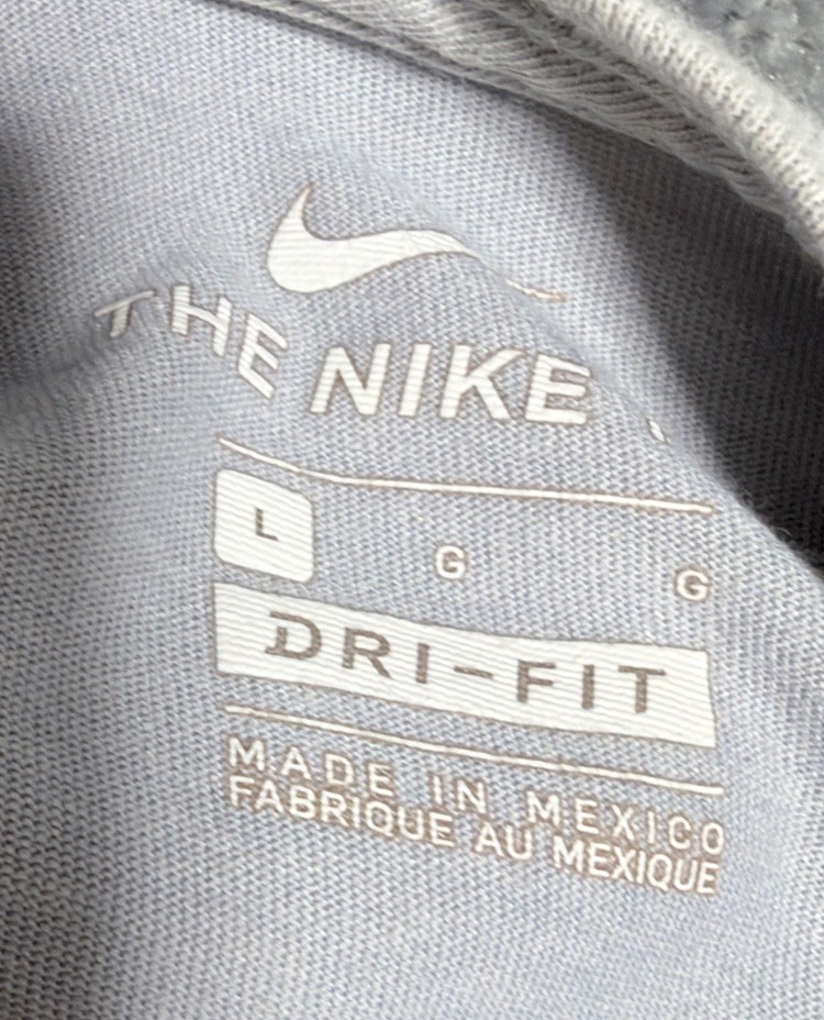 Nike Dri Fit TEE New York Basketball GRAPHIC LONG SLEEVE TOP Gray Sz Large