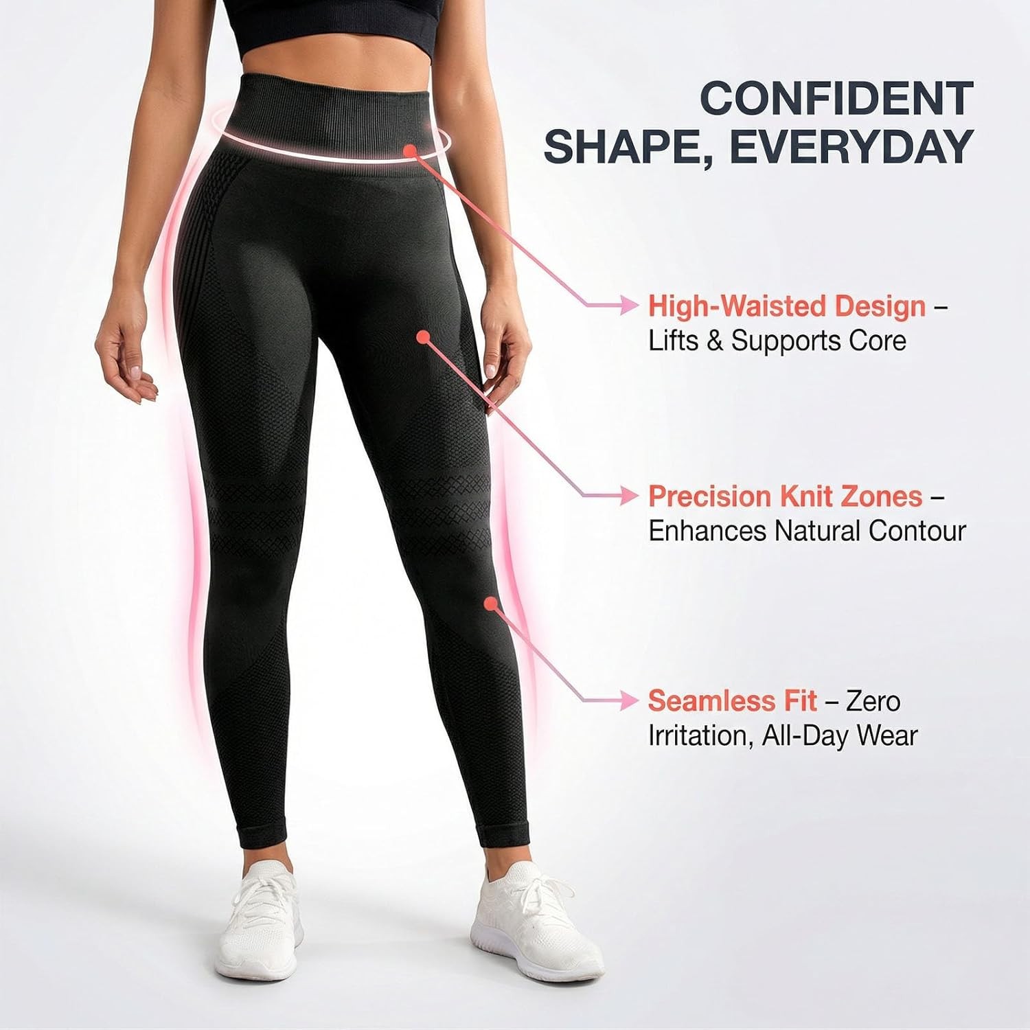 High Waist 3D Metabolic Booster Leggings Anti Cellulite Pants Women Workout Yoga