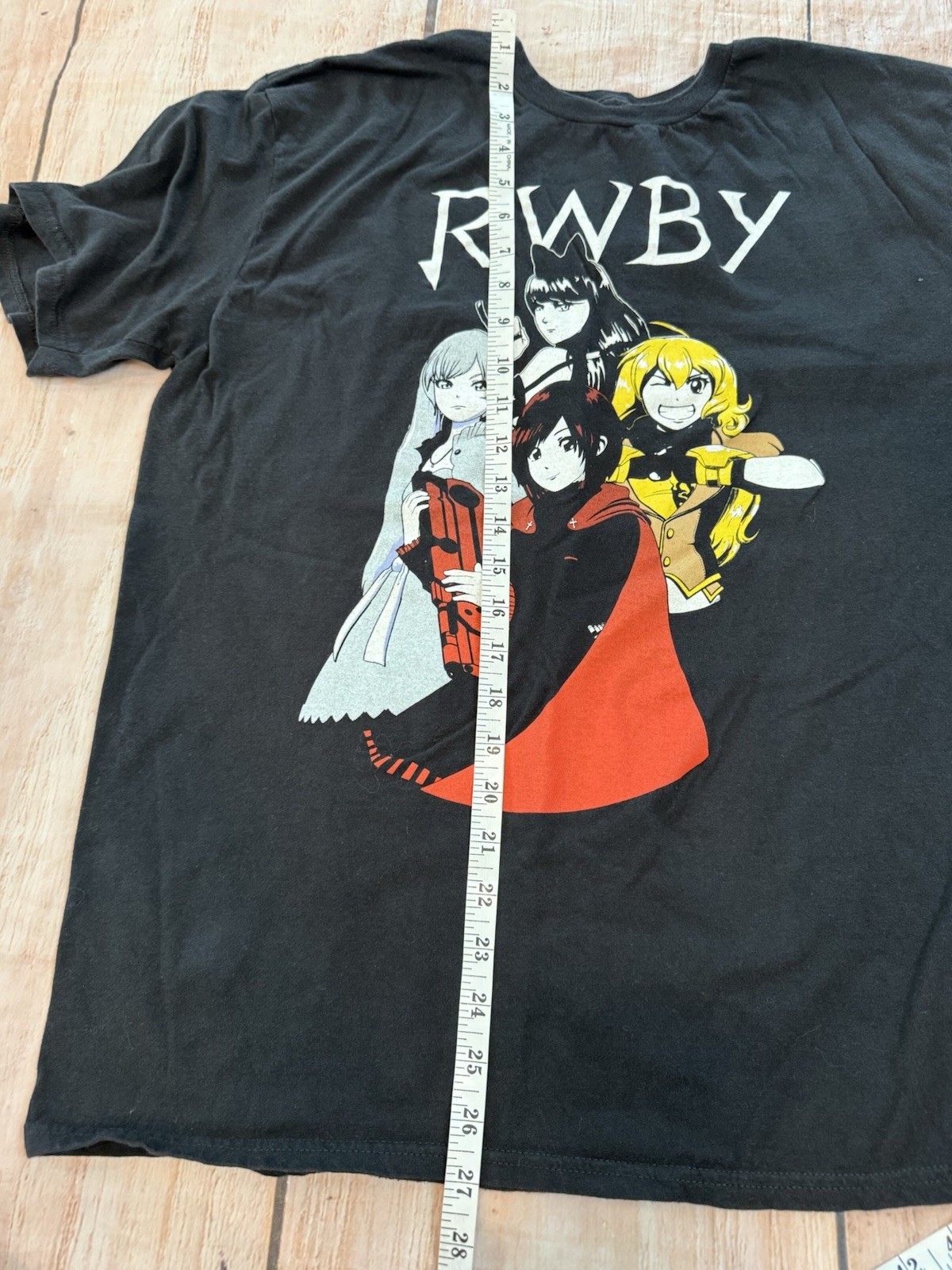 Rwby Mens T-Shirt Anime Ruby Rose Size XL Black