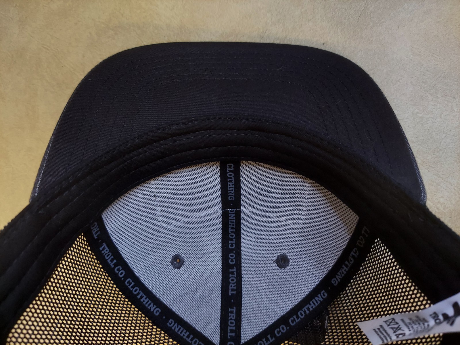 Support Blue Collar Troll Co Mesh Snapback Trucker Ball Cap Patch NWT