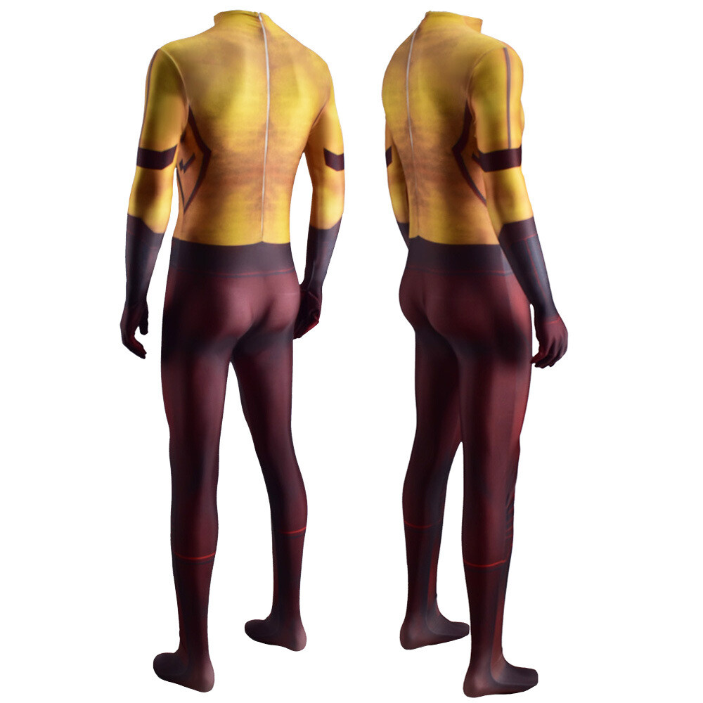 2021 Kid Flash Jumpsuit The Flash Bodysuit Cosplay Costume Halloween Adult Suit