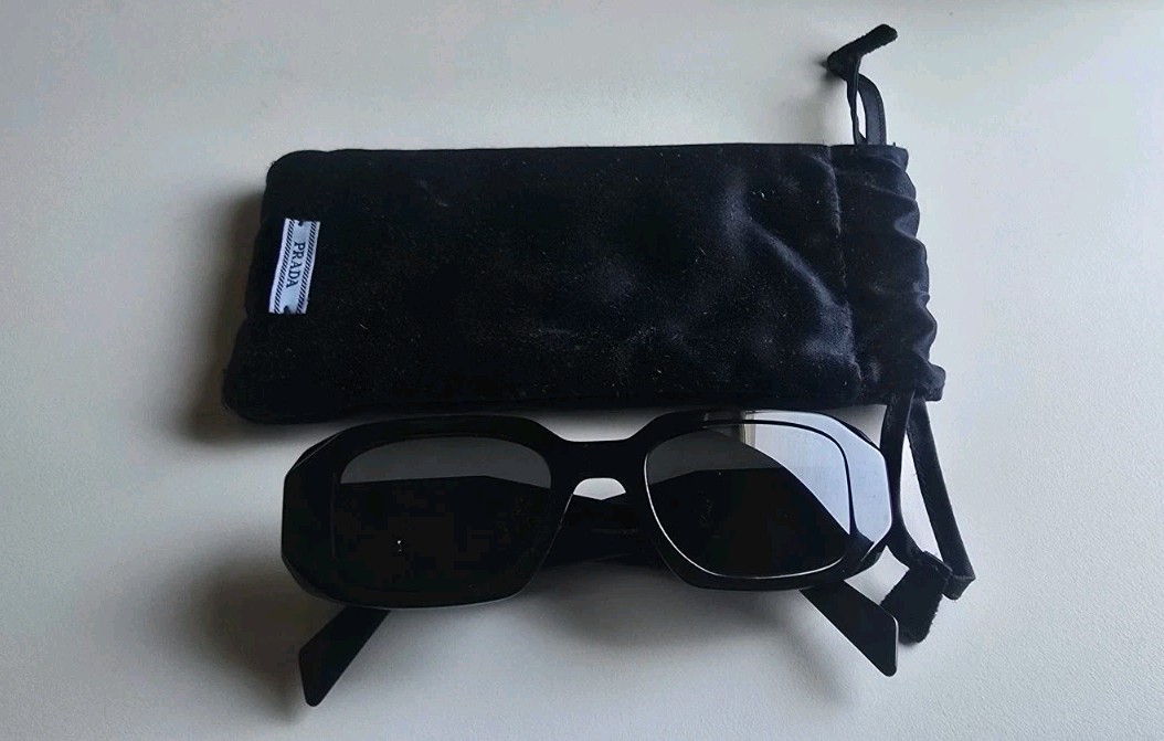 🕶 PRE-OWNED PRADA PR 17WS 49✩20 1AB-5S0 145 3N SUNGLASSES 🕶