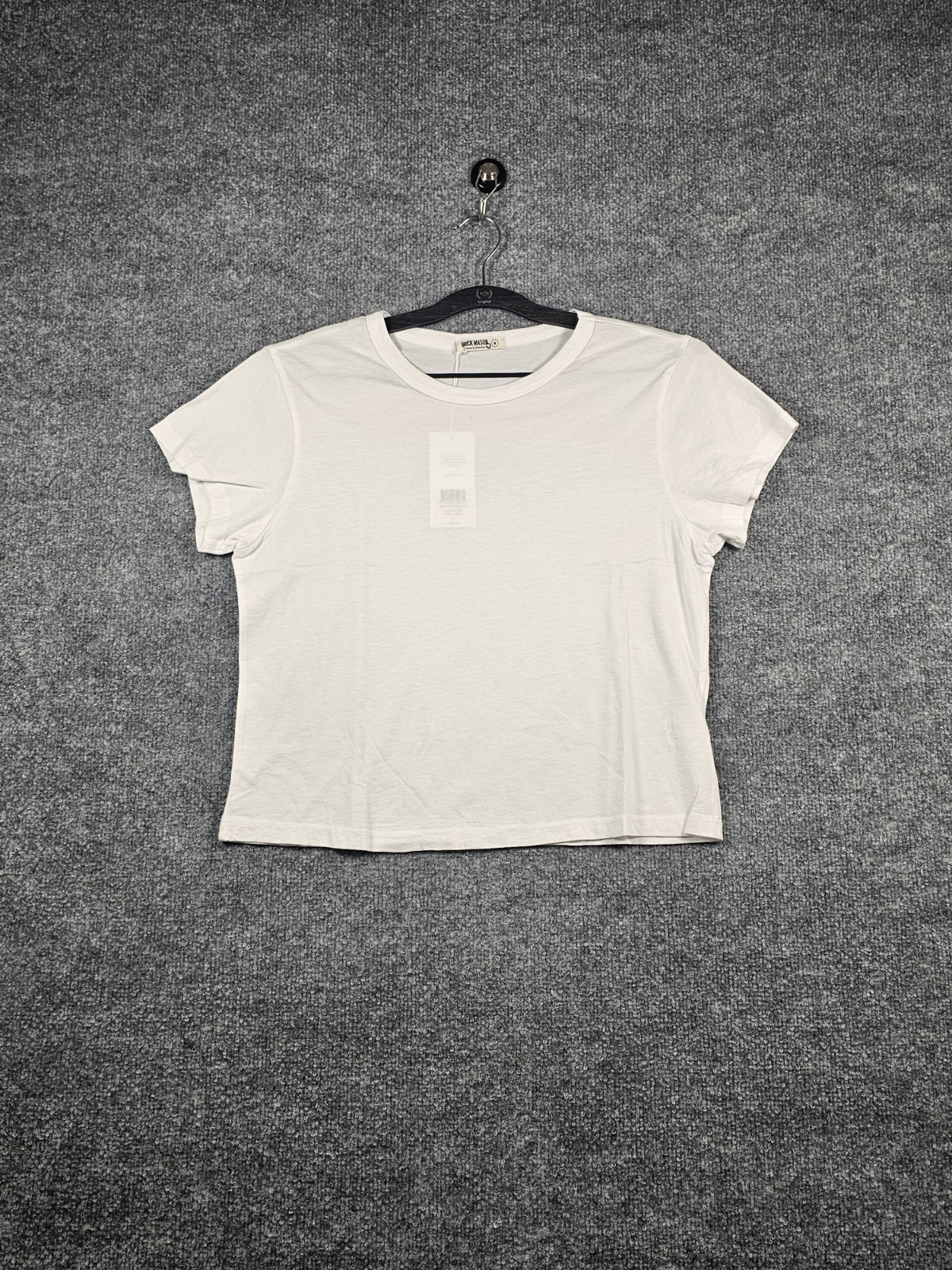 Buck Mason Women’s Medium Pima Boxy Crew Tee Cotton T Shirt White