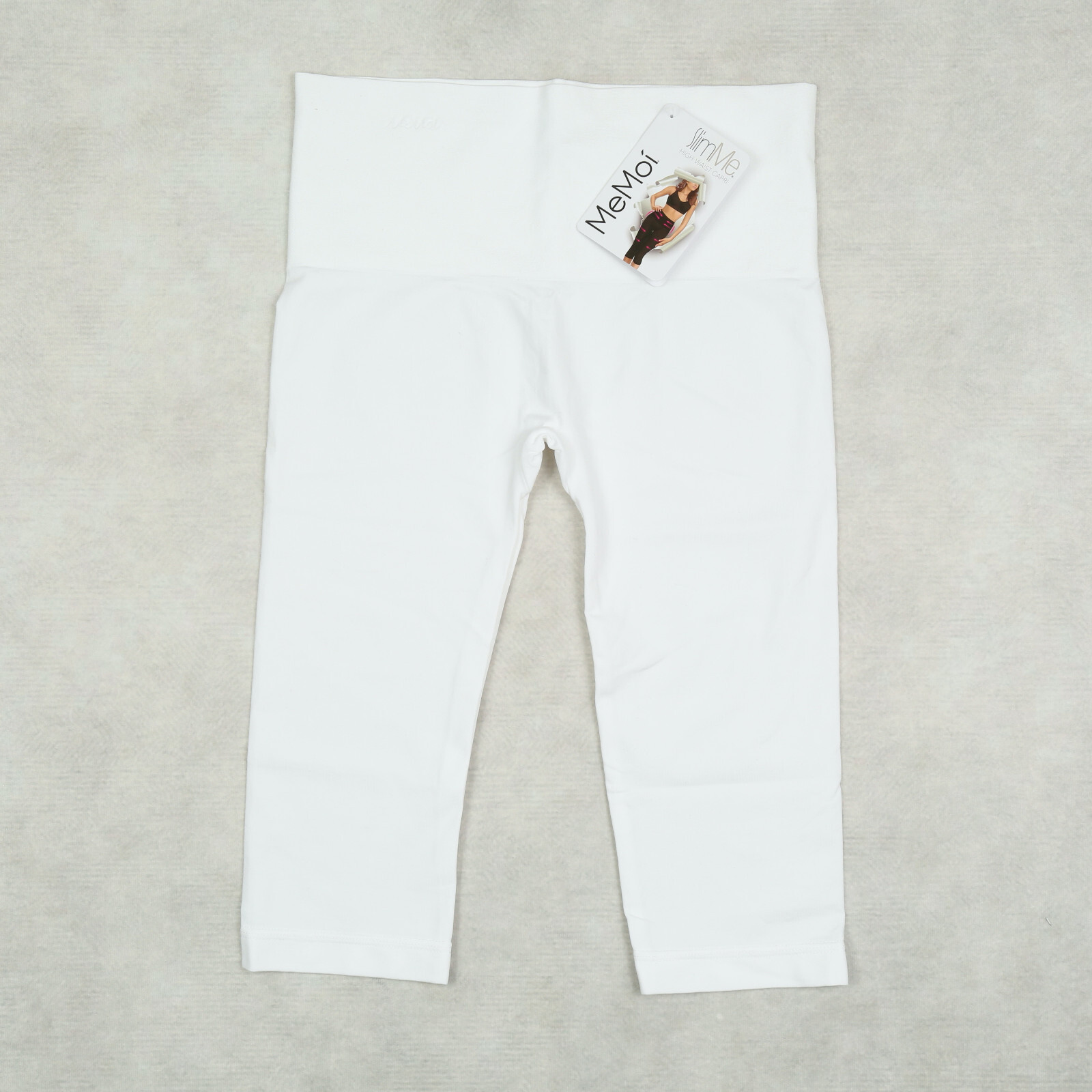 MeMoi SlimMe High Waisted Capri Legging Defects(as pictured) White Size L/3 1960