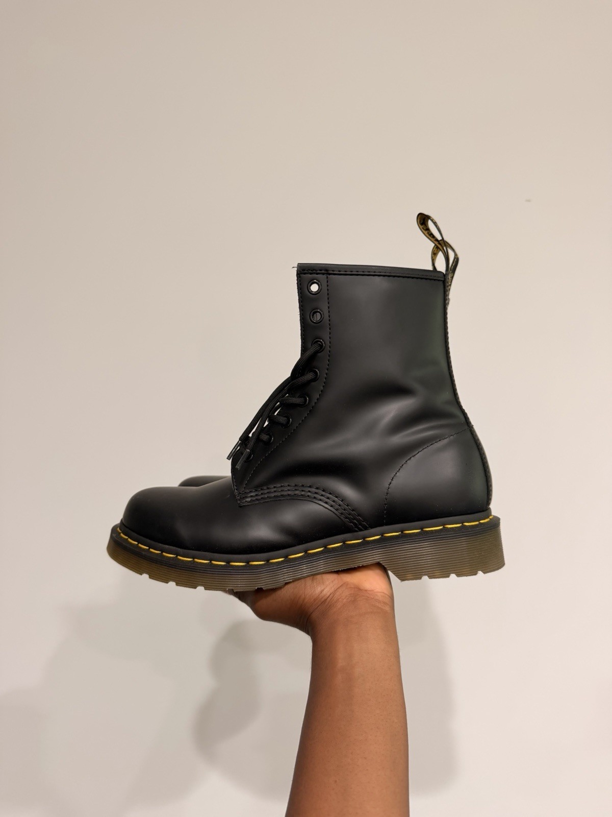 Dr. Martens 1460 Women’s Original Smooth Leather Lace Up Boots – Black, Size 10