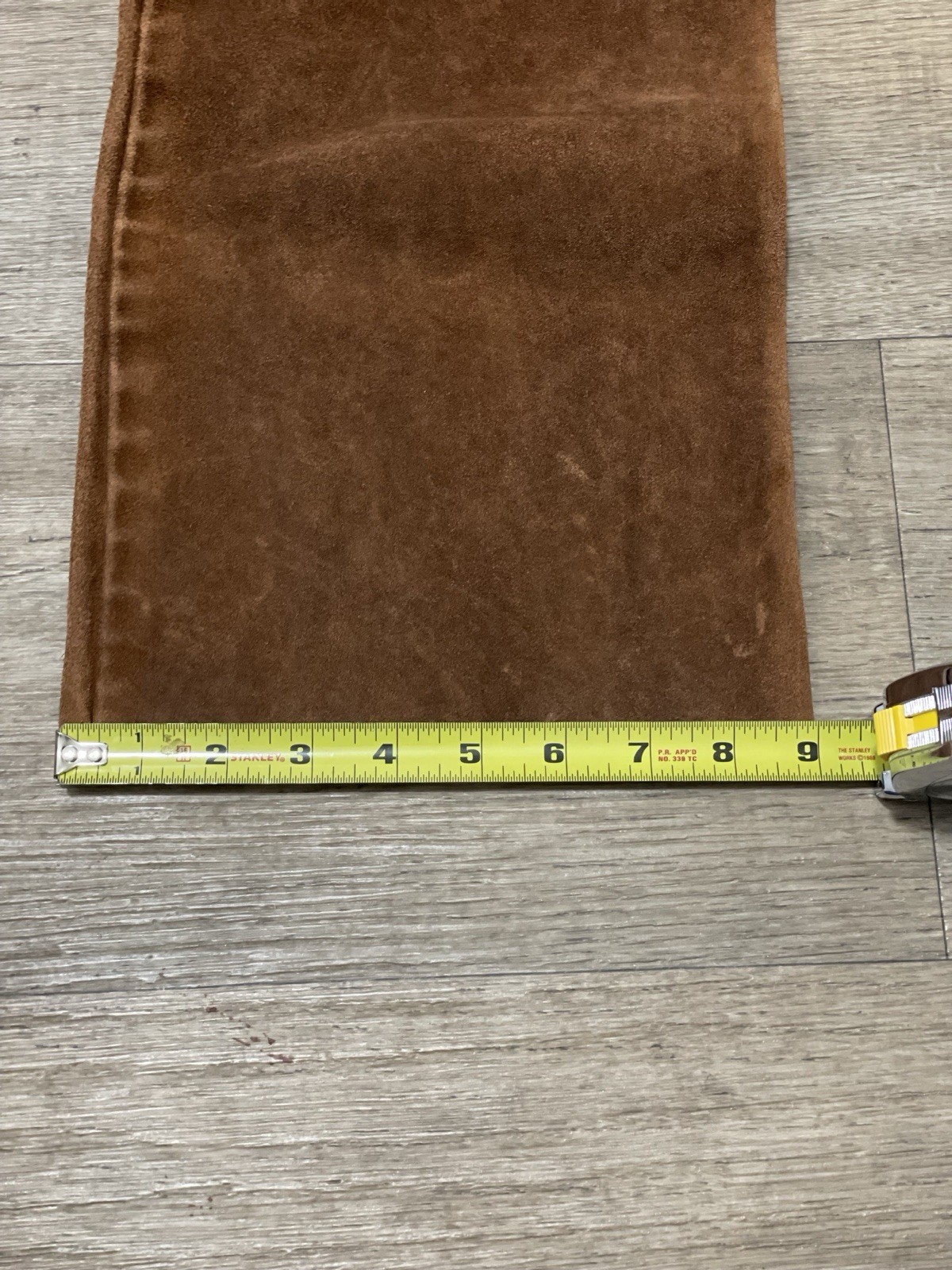 Vintage 1960s 1970s Brown Leather Pants Snap Fly 26” Waist Western Suede Native