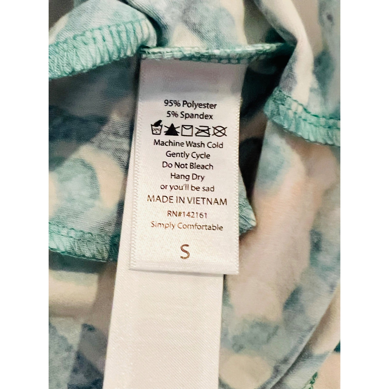 LuLaRoe Mitzi Top Small Teal White Geometric Kaleidoscope High Low Tunic NWT