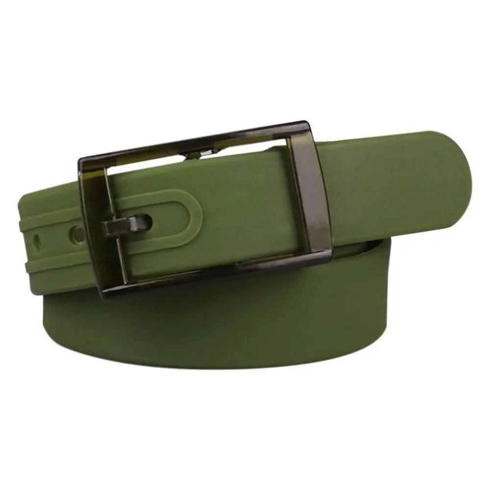 Adjustable Cut to Fit Rubber Plastic Jelly Silicone Casual Belt With Buckle USA