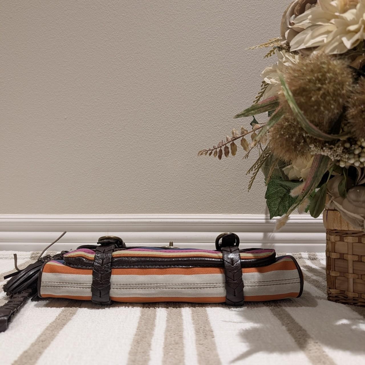 Coach Limited Edit Bag Y2k 65th Anniversary Legacy Wool Striped Ovs Large Clutch
