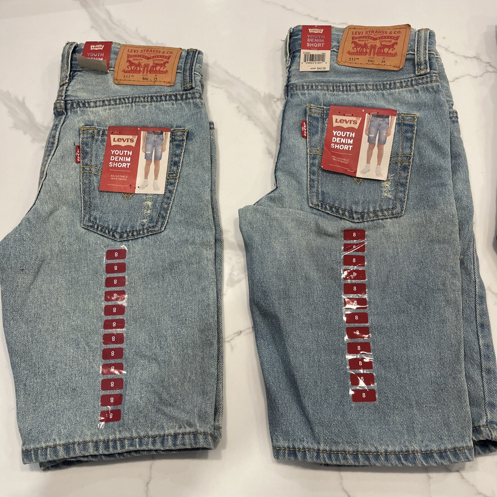 Levi’s Youth Denim Shorts 8 Reg 24 W / 10 Reg 25 W