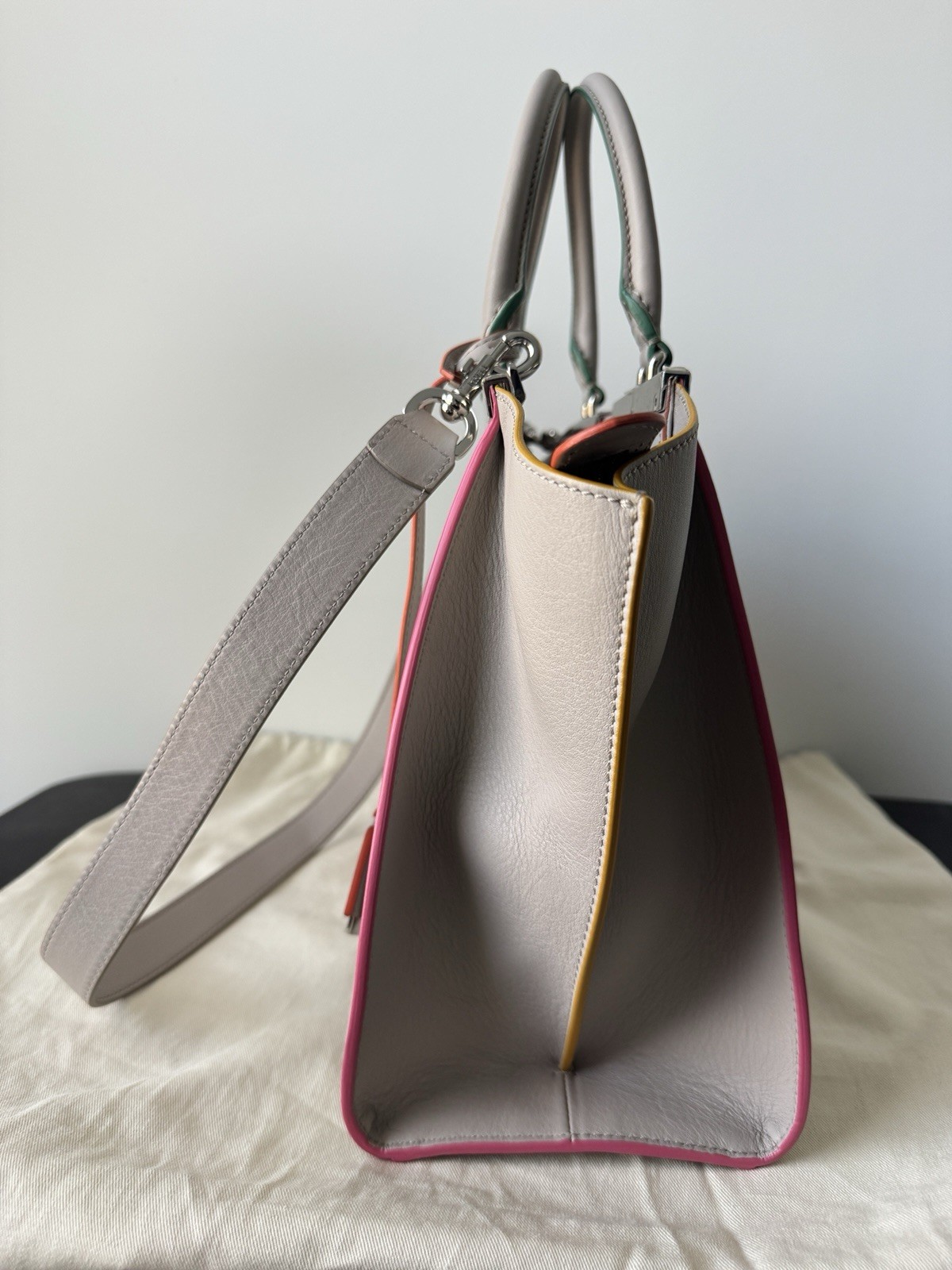 Fendi Vitello Dolce Petite 3Jours Tote Bag – Grigio Grey