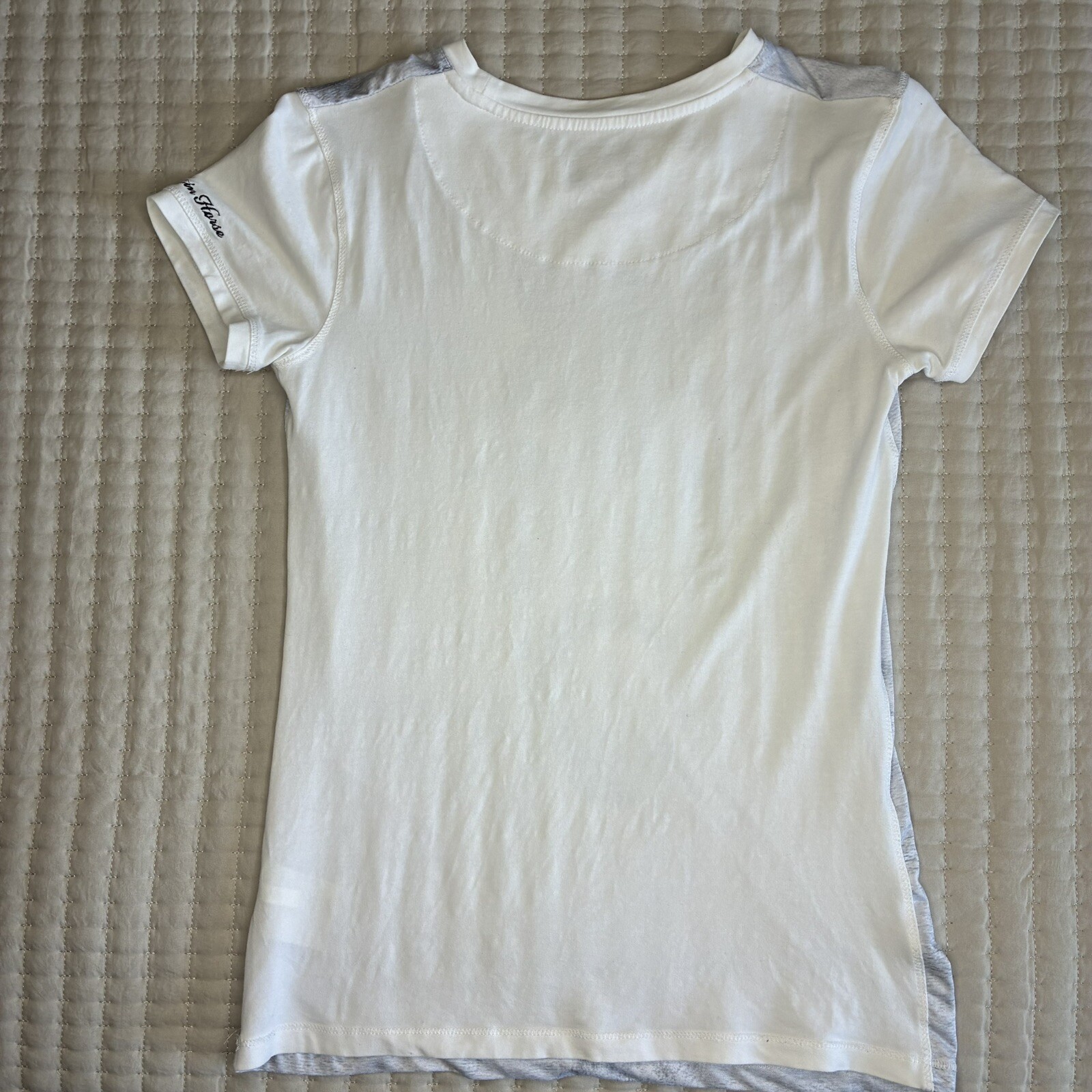 Mountain Horse Broadway Tee Horse Graphic Rhinestones White Gray