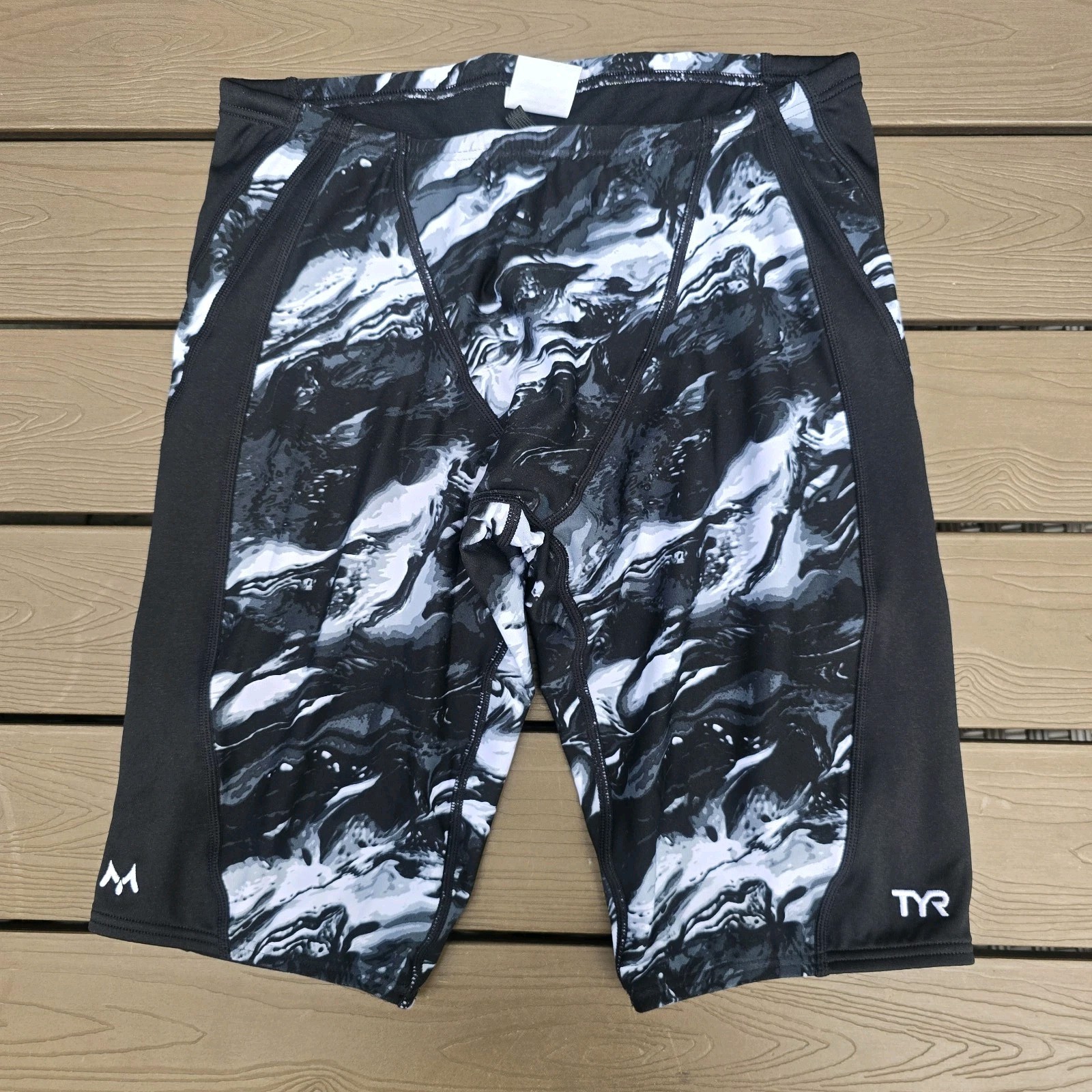 TYR Men’s Durafast Elie Simone Manuel Jammer Black/ Grey Sz 32 New Sample