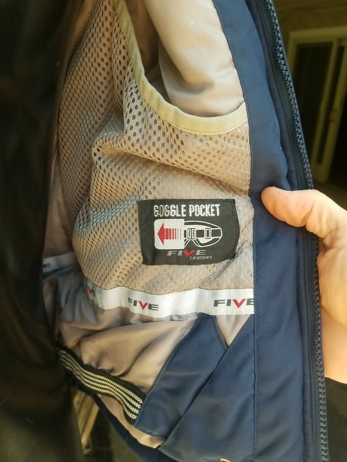Five Aluminum Muinimum hoodie Jacket size 146/152 Blue with grey. Small