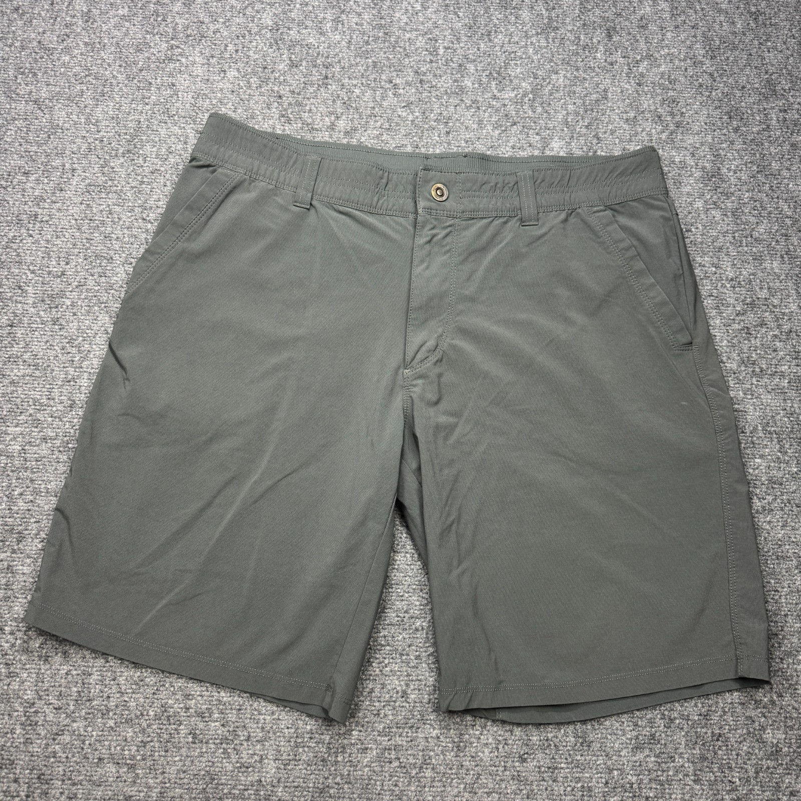 KUHL Resistor Lite Chino Shorts Mens 36 Gray Hiking Golf 10 Inch Inseam 5205