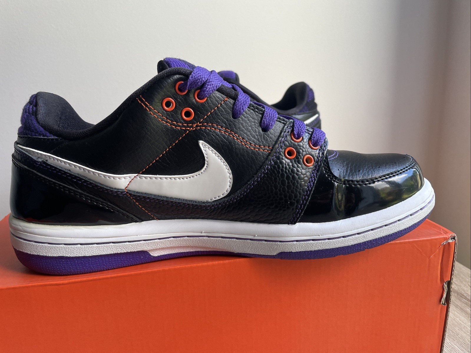 Nike Cradle Rock Low Black Purple Orange Steve Nash US Sz 8.5 Suns OG Box Rare