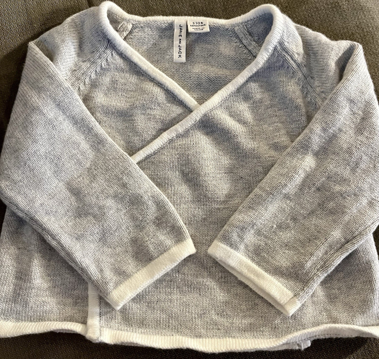 Janie And Jack Kimono Wrap Sweater Gray Neutral Boy Girl 3 To 6 Months Sold Out!