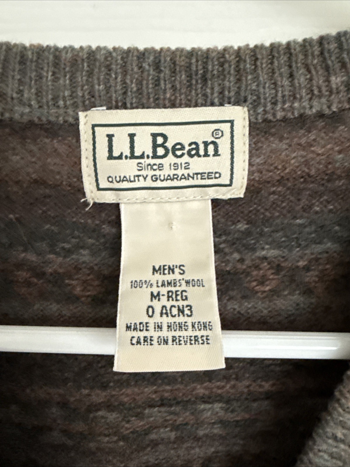 Vintage L.L. Bean Fair Isle Sweater Vest Men’s Large 100% Lams Wool