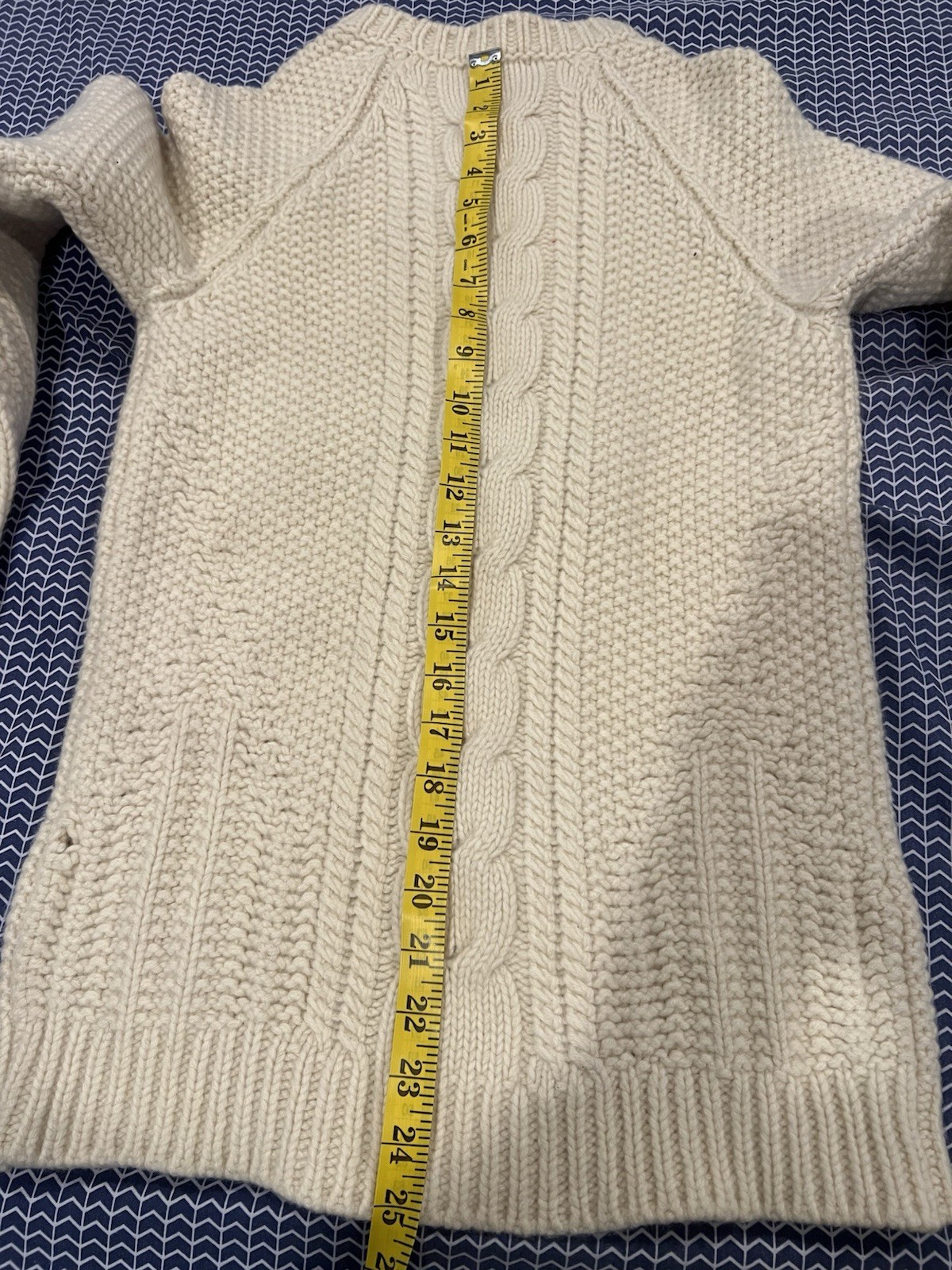 The Row Ivory Cable Knit Wool Sweater Women’s Size S READ