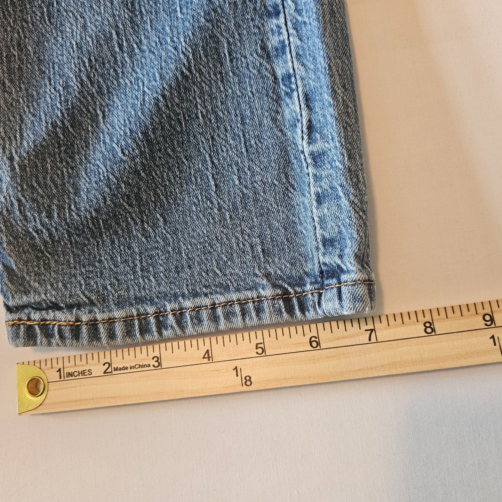 Levis 505 Regular Fit Straight Leg Blue Denim W32 L32 Wash Strech Classic