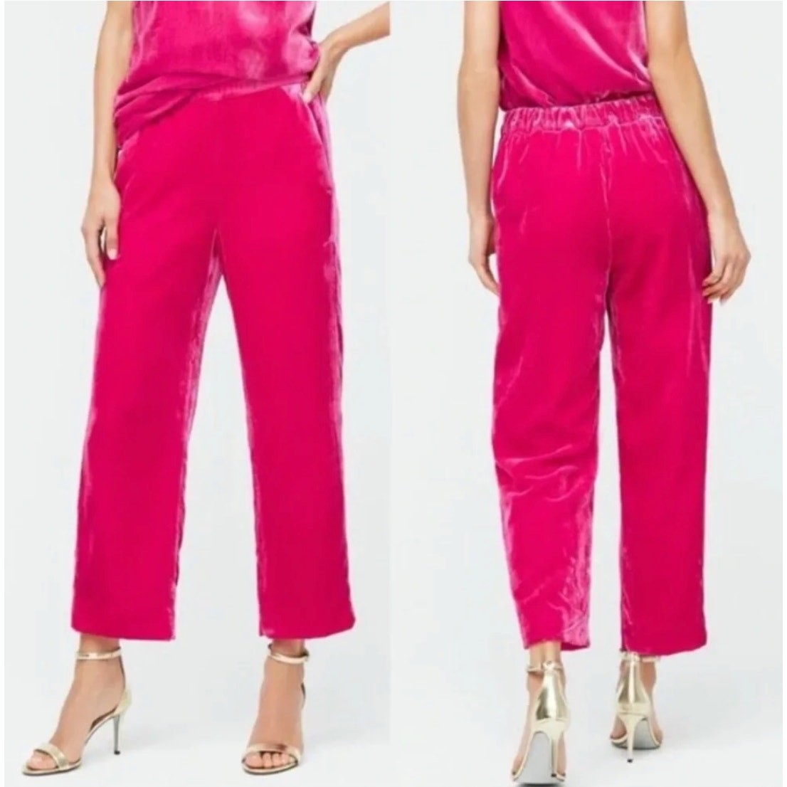 J. Crew Pull-on Peyton Pant in Velvet Fuchsia Pink AB650 Size 2